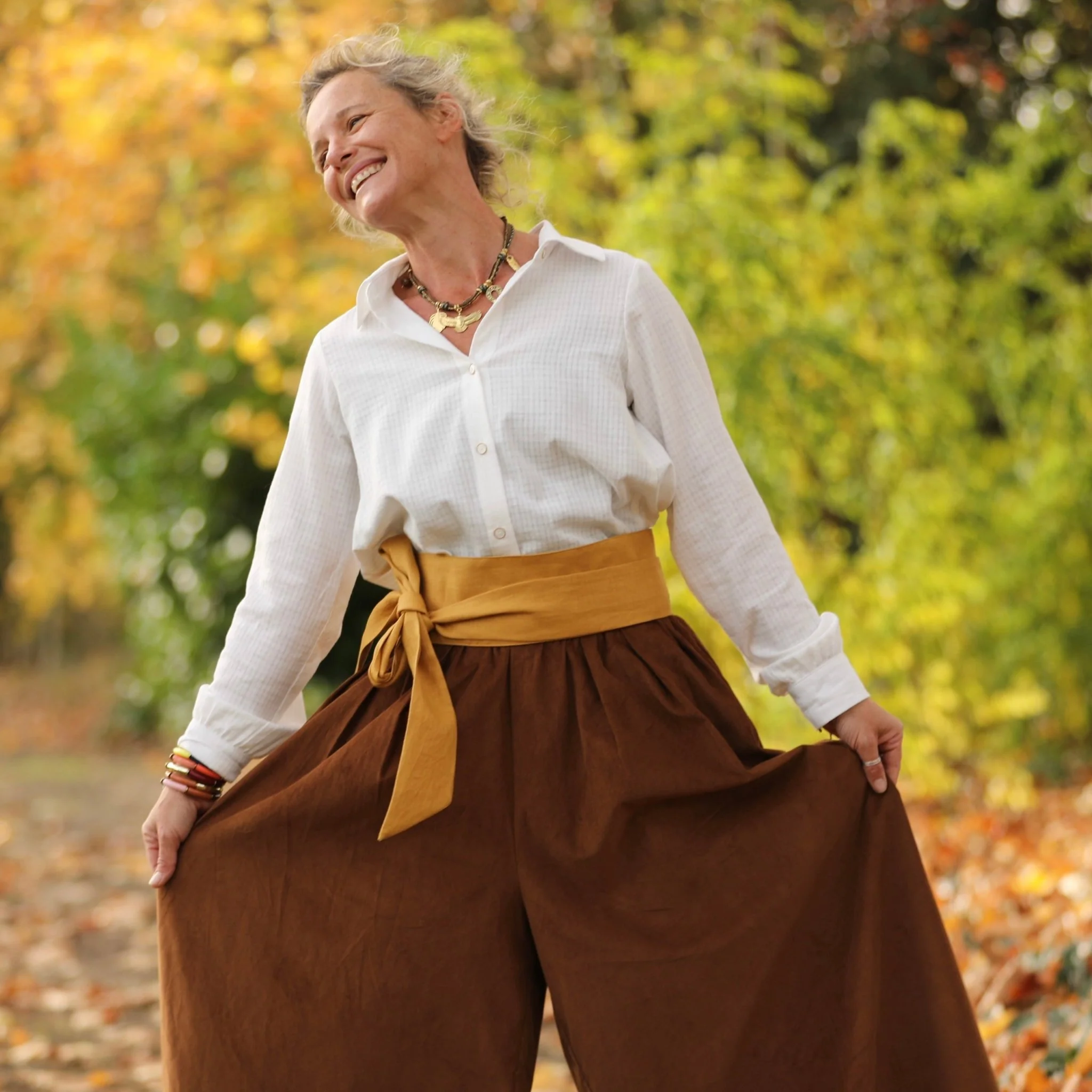 Chemise Caroline - bel armuré blanc - Image 11