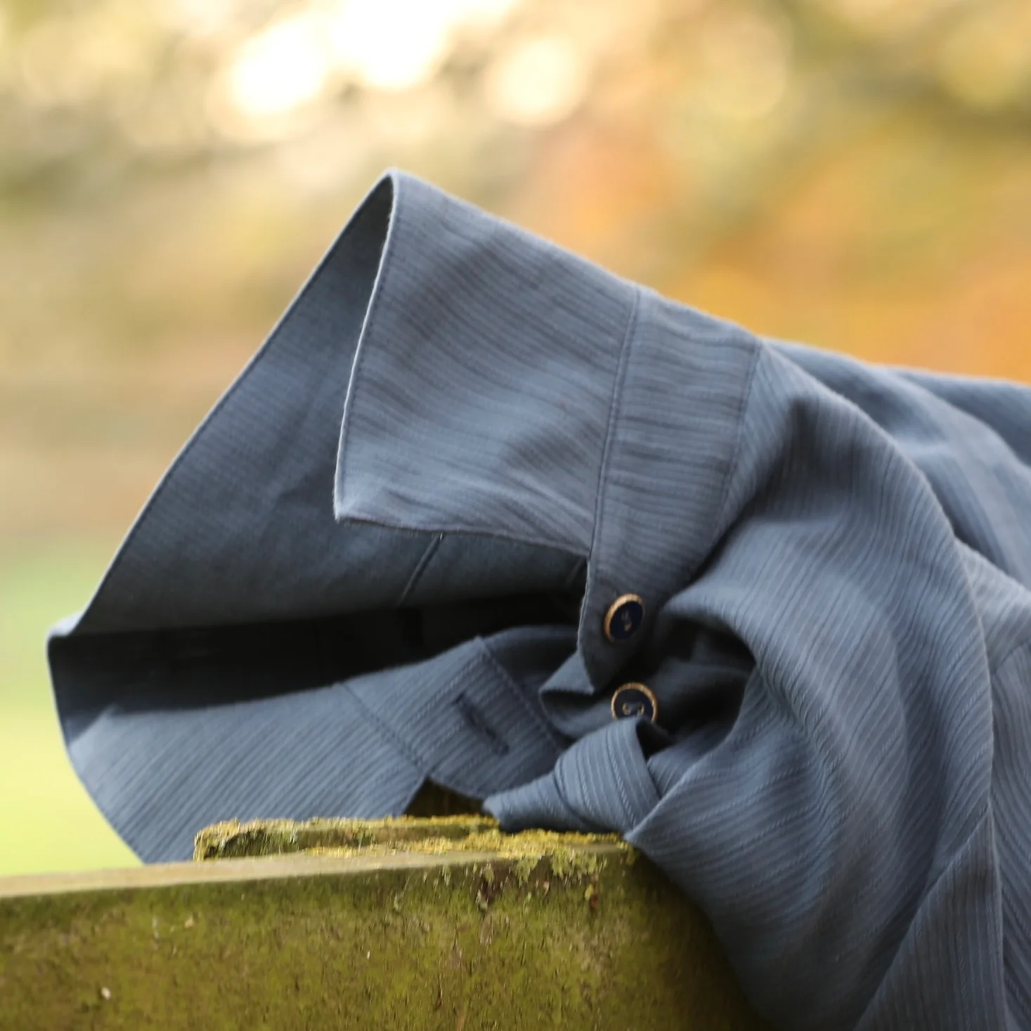 Chemise Caroline - Dobby tressé bleu ardoise - Image 2