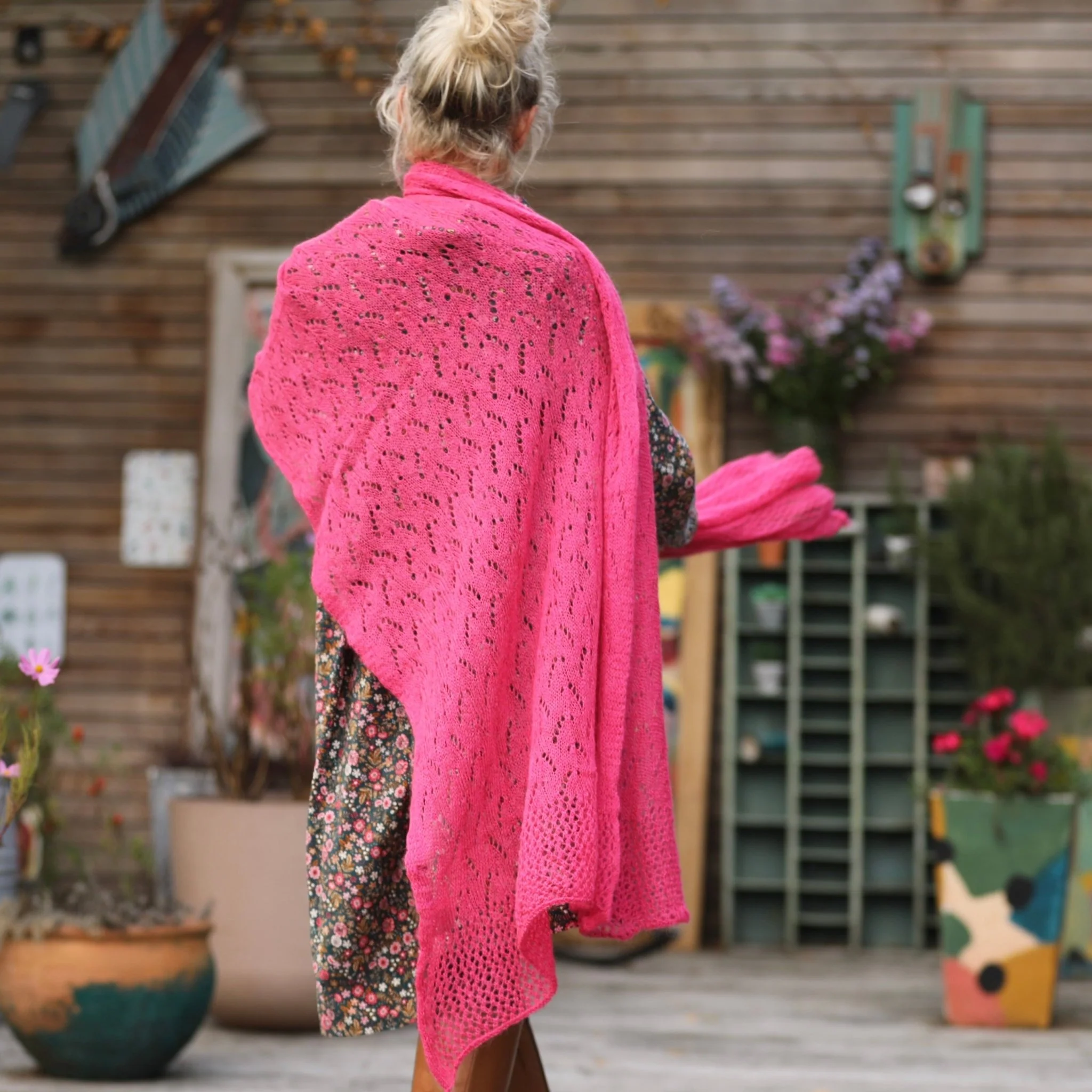 Écharpe Léonie rose fushia - Image 6