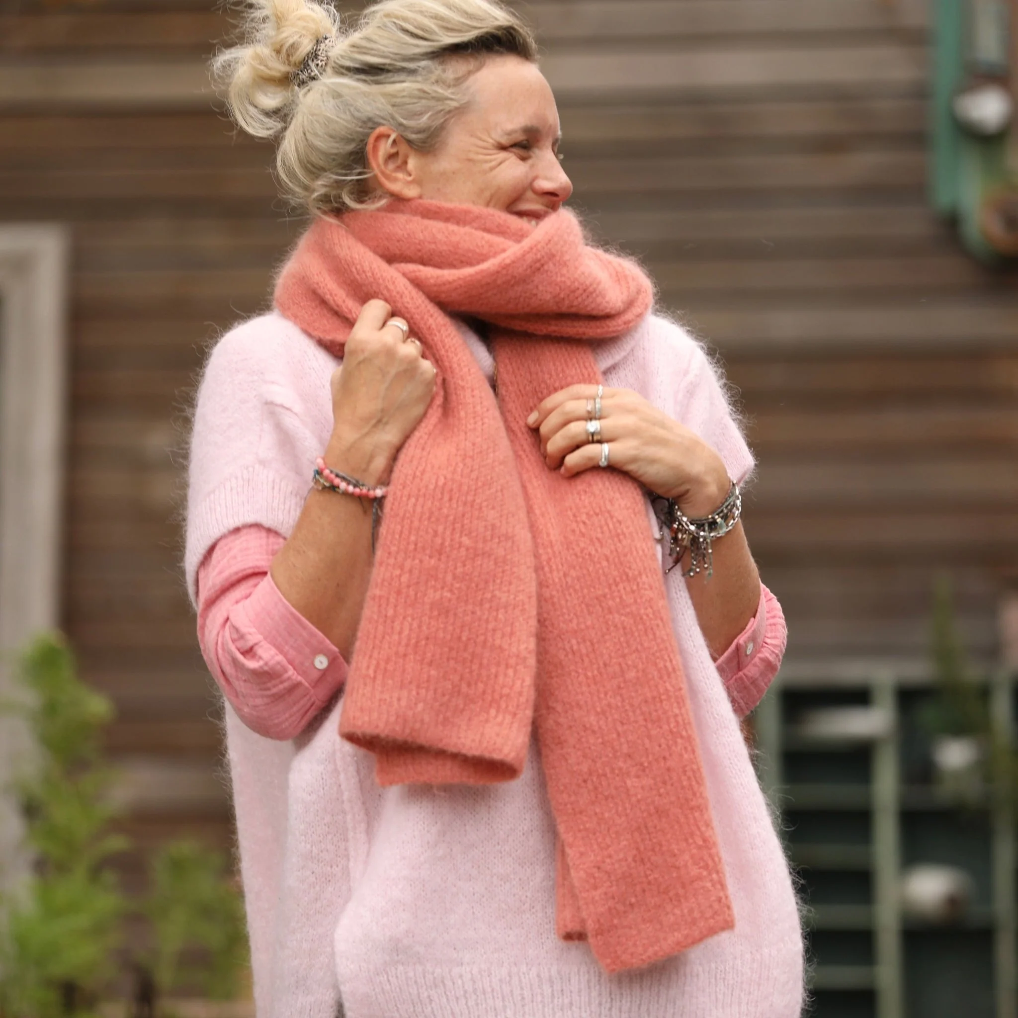Echarpe Véra - rose boisé - Image 4