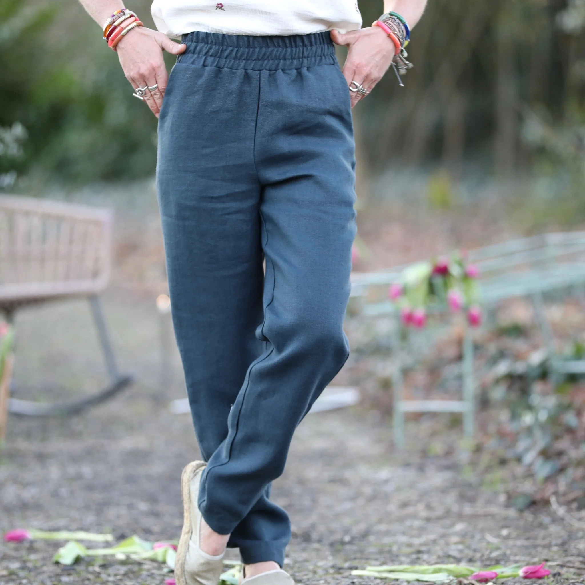 Pantalon Eliot - Lin canard - Image 7