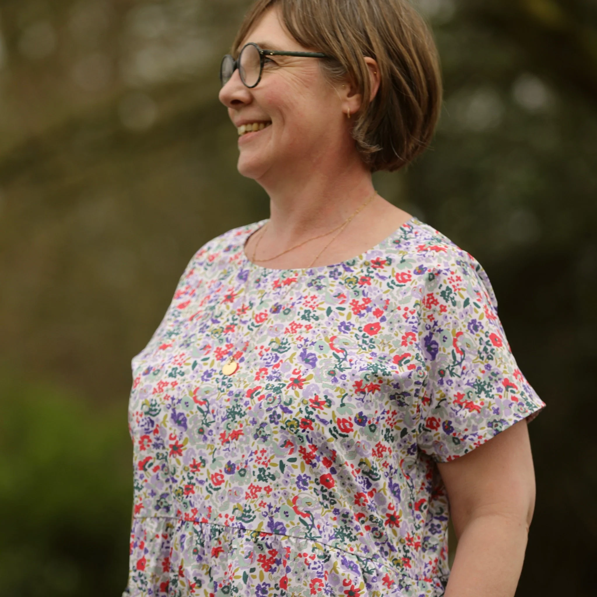 Robe Elsie - Coton floral impressionniste - Image 7