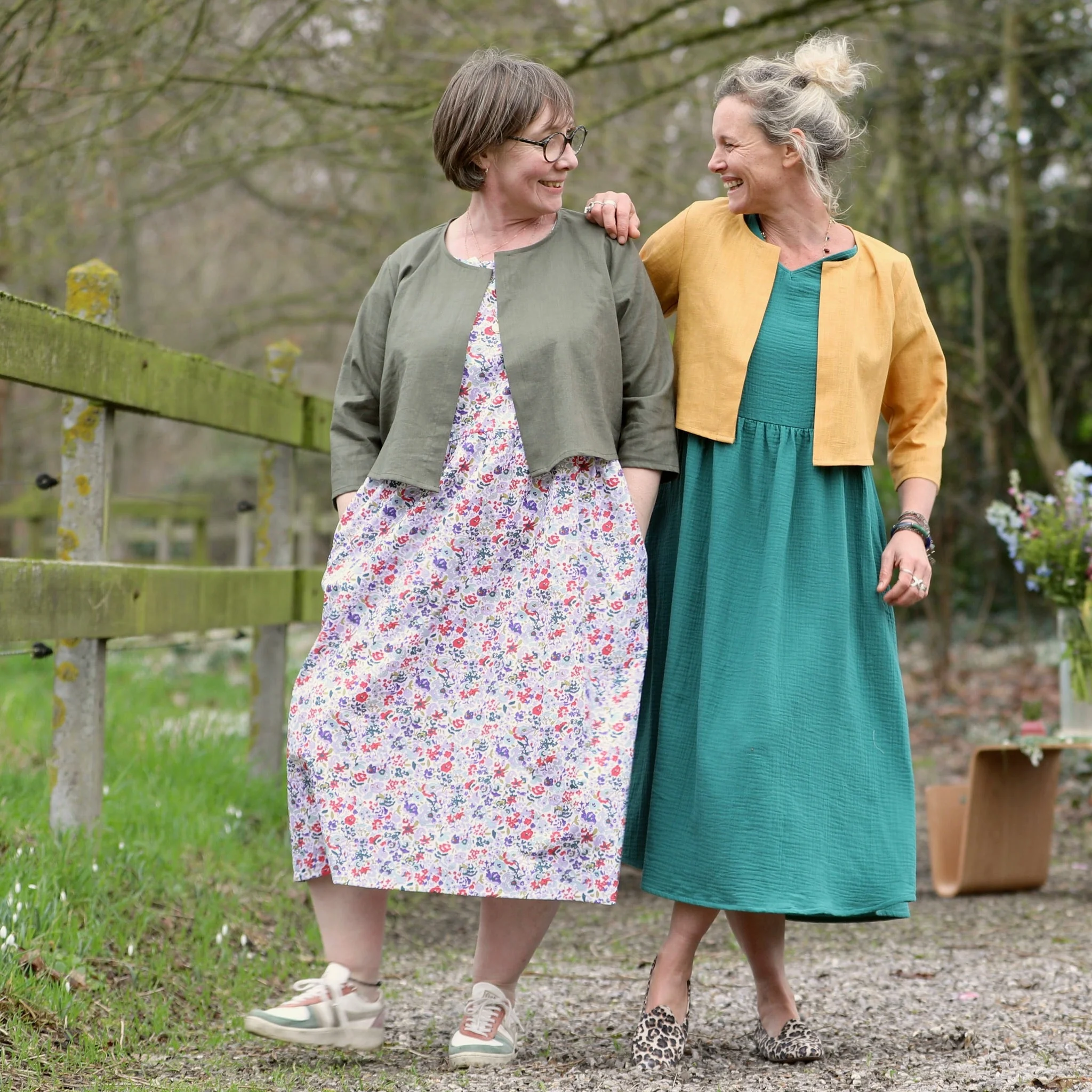 Robe Elsie - double gaze de coton vert eucalyptus - Image 9