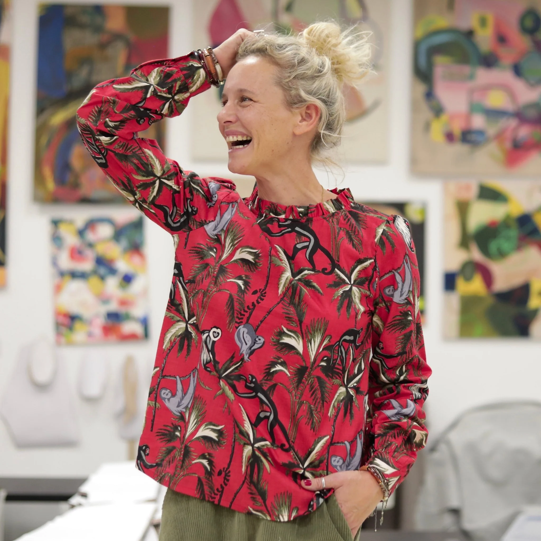 Blouse Fantine - Jungle écarlate
