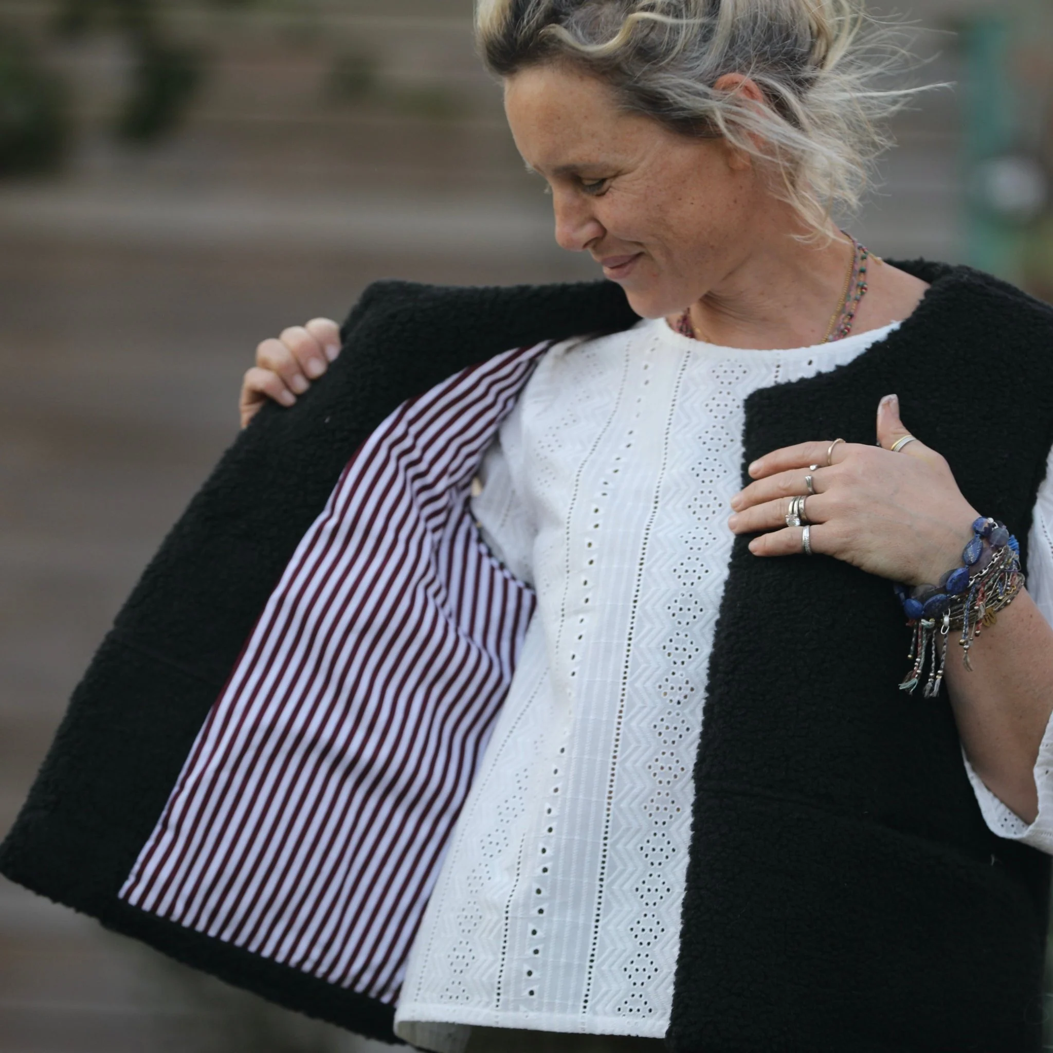 Gilet Basile Duvetine noir - Image 3