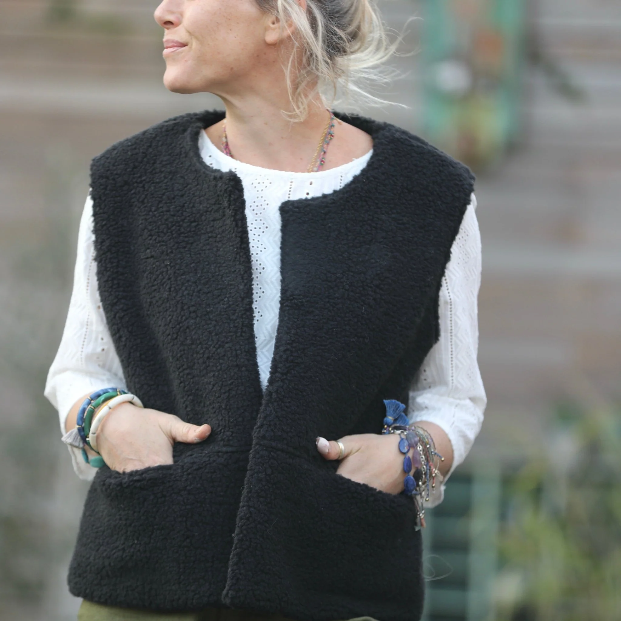 Gilet Basile Duvetine noir - Image 6