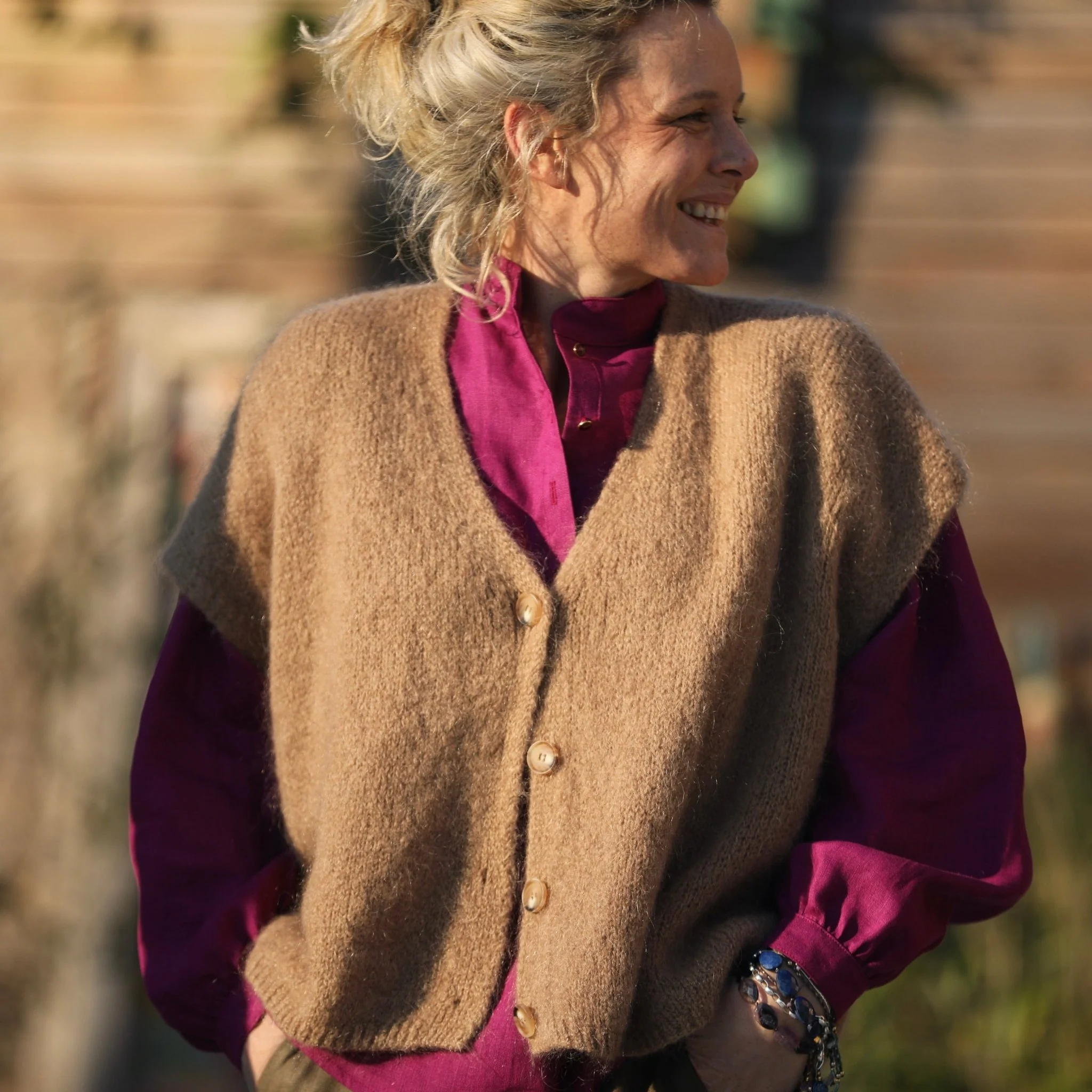 Gilet Benjamine camel - Image 10