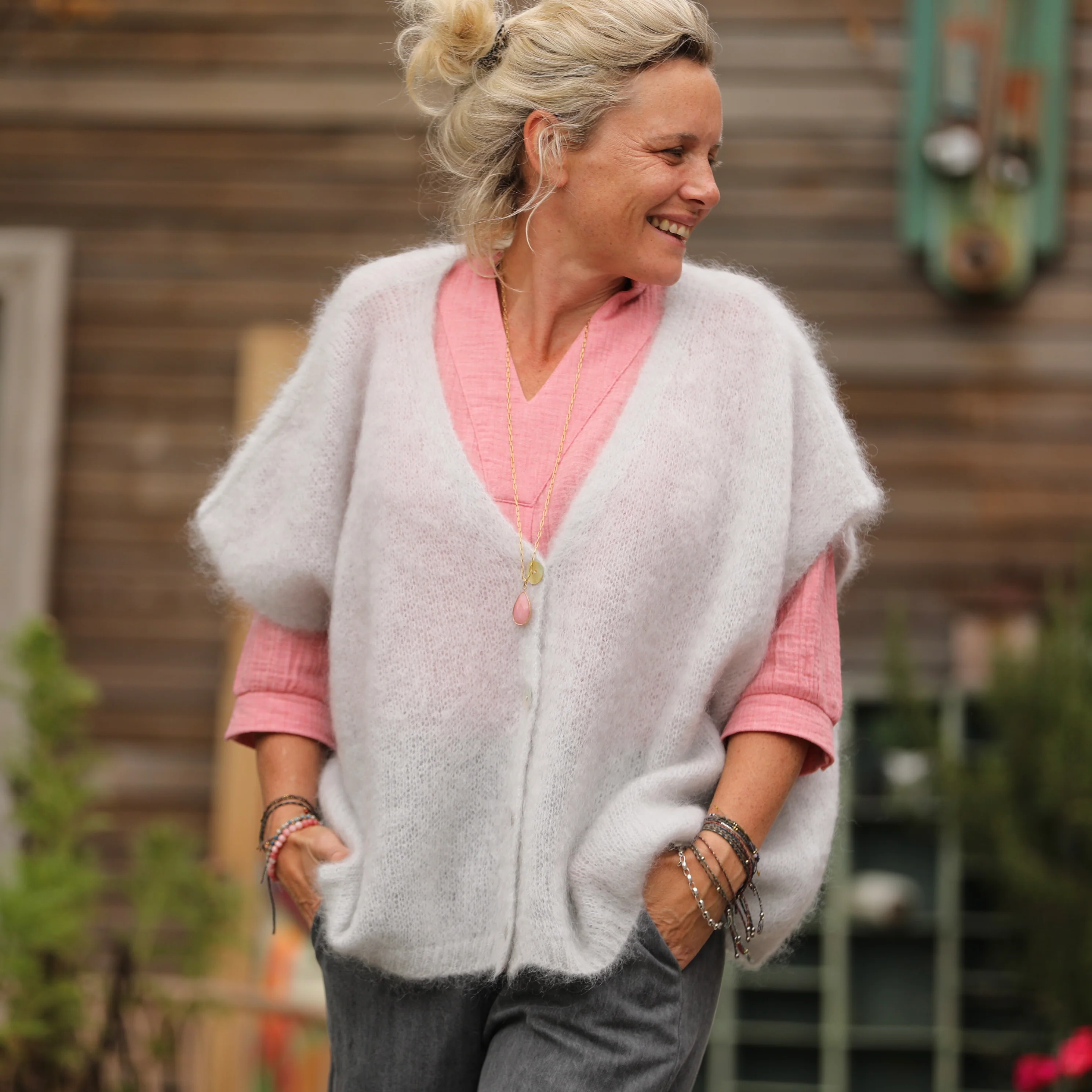 Gilet Cassiopé - Gris clair - Image 4