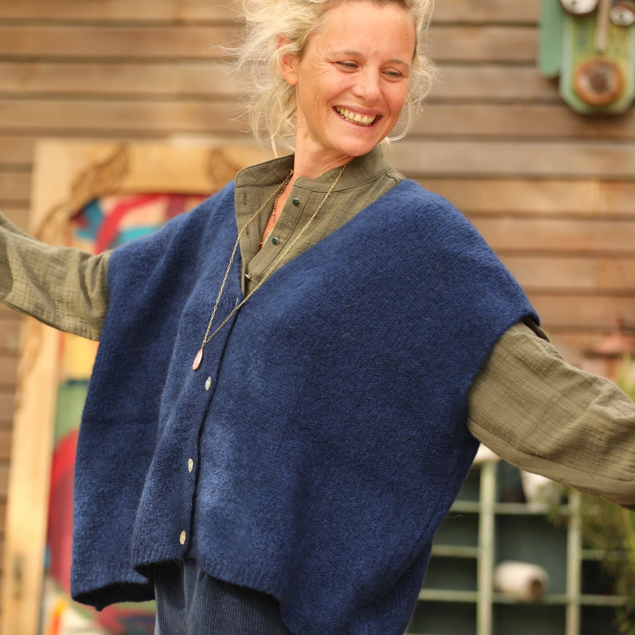Gilet Claudia - Bleu nuit