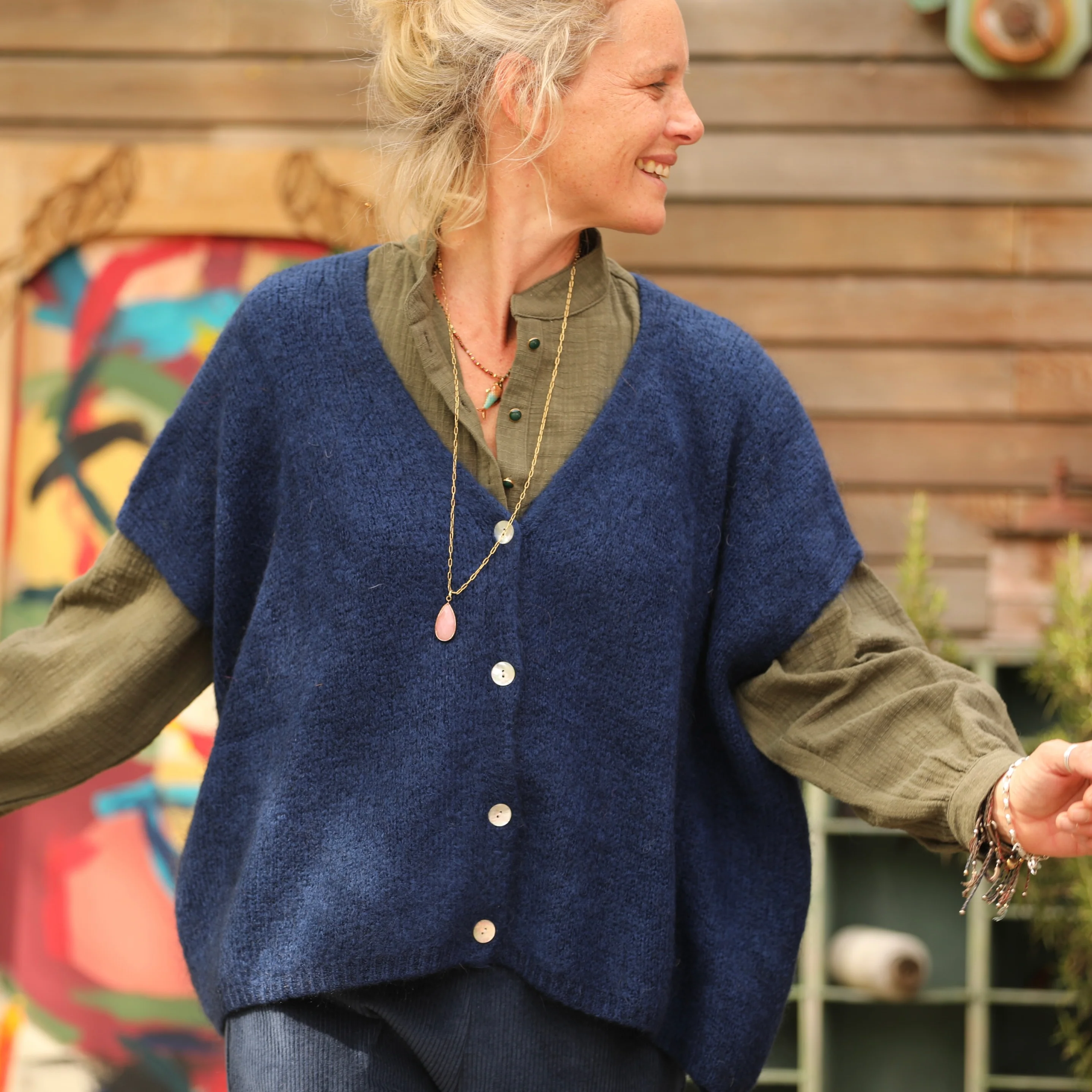 Gilet Claudia - Bleu nuit - Image 6