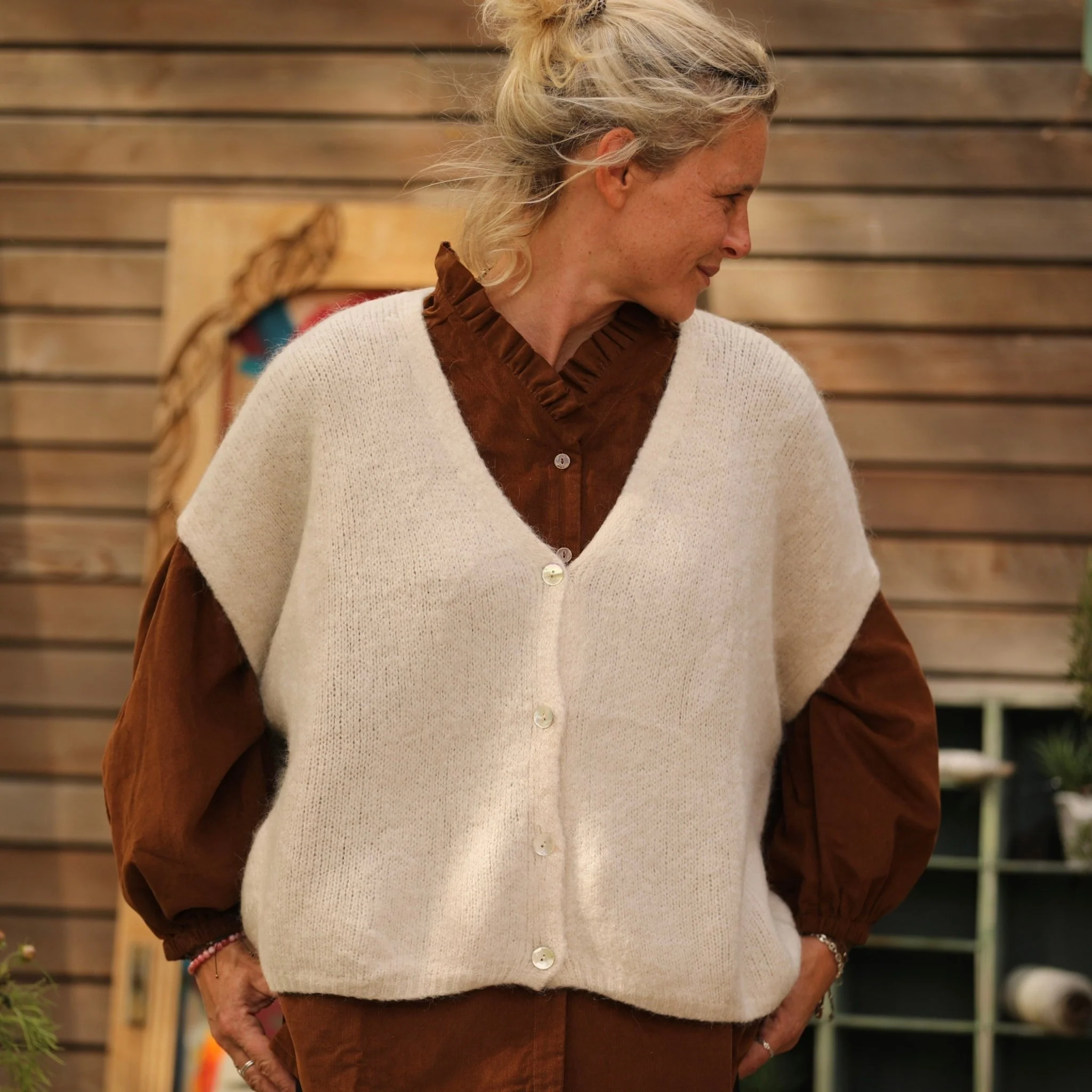 Gilet Claudia - Ficelle - Image 3