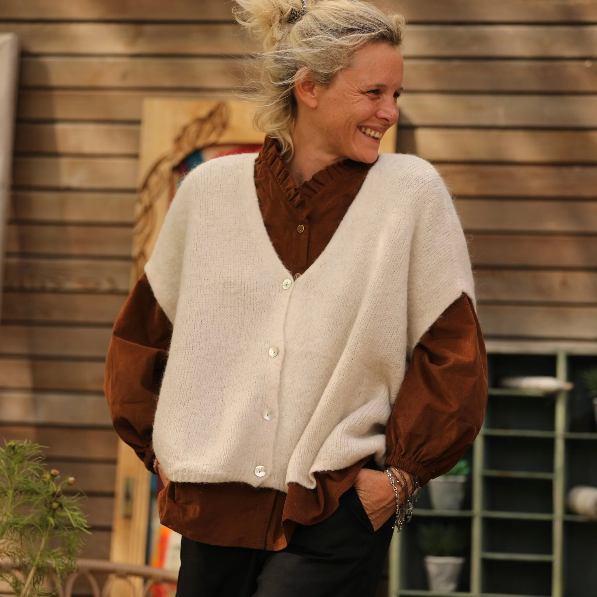 Gilet Claudia - Ficelle - Image 4
