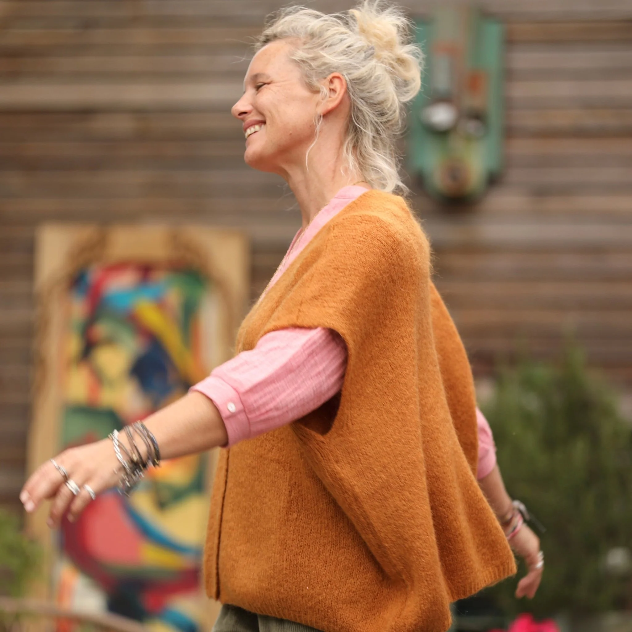 Gilet Claudia - Safran - Image 4