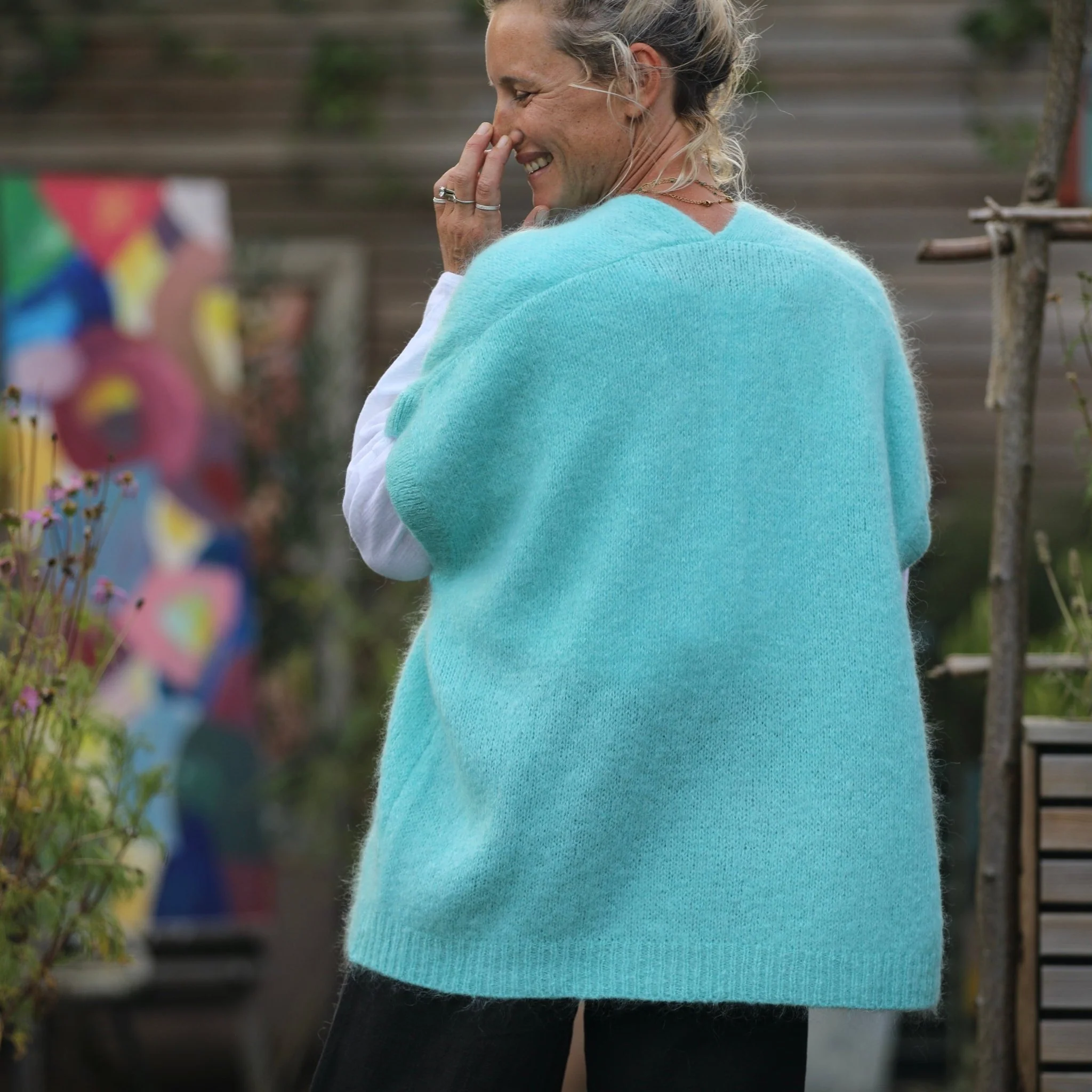 Gilet Mireille turquoise - Image 6