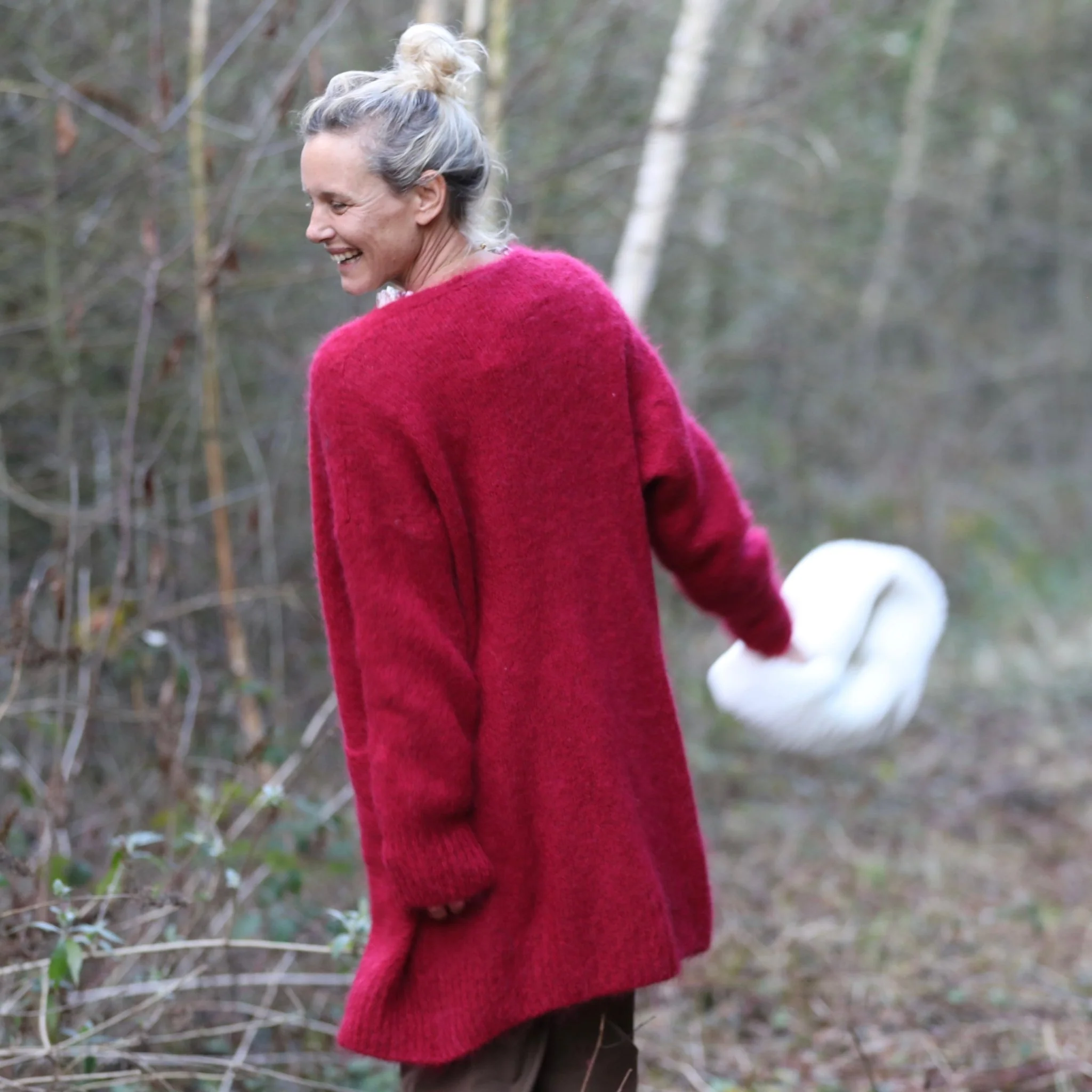 Gilet Naïs - Rouge carmin - Image 2