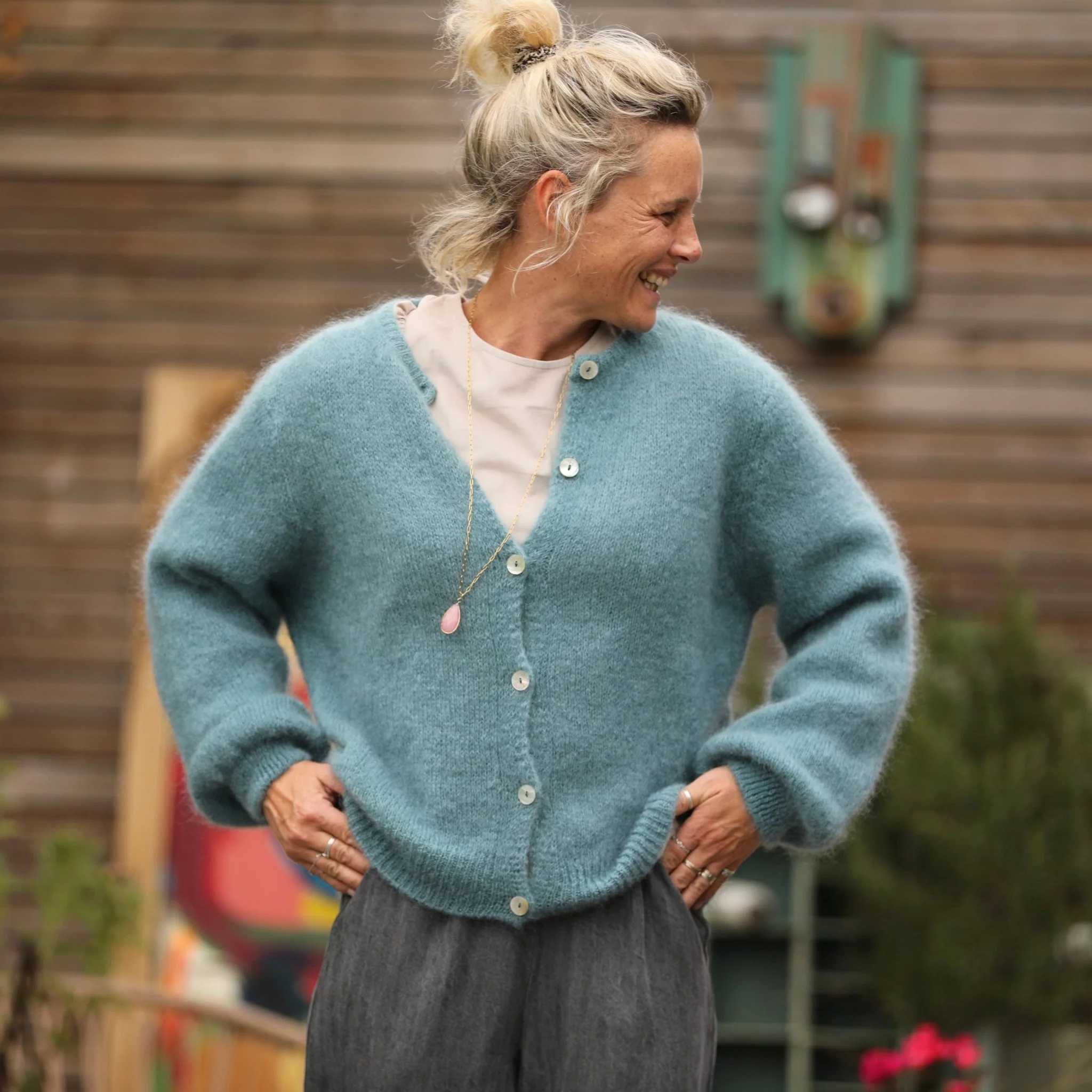 Gilet Sélène - Bleu céladon - Image 6