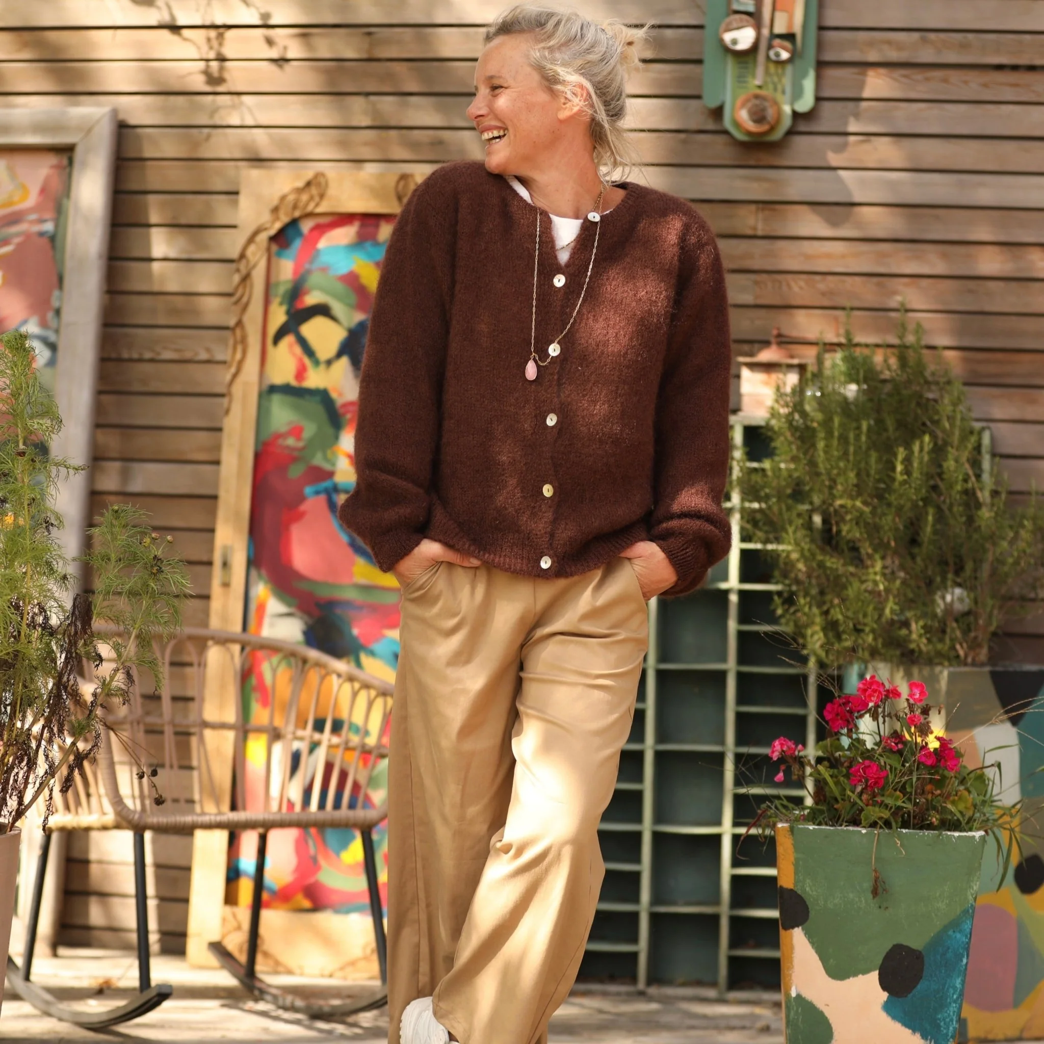 Gilet Sélène -Chocolat - Image 6