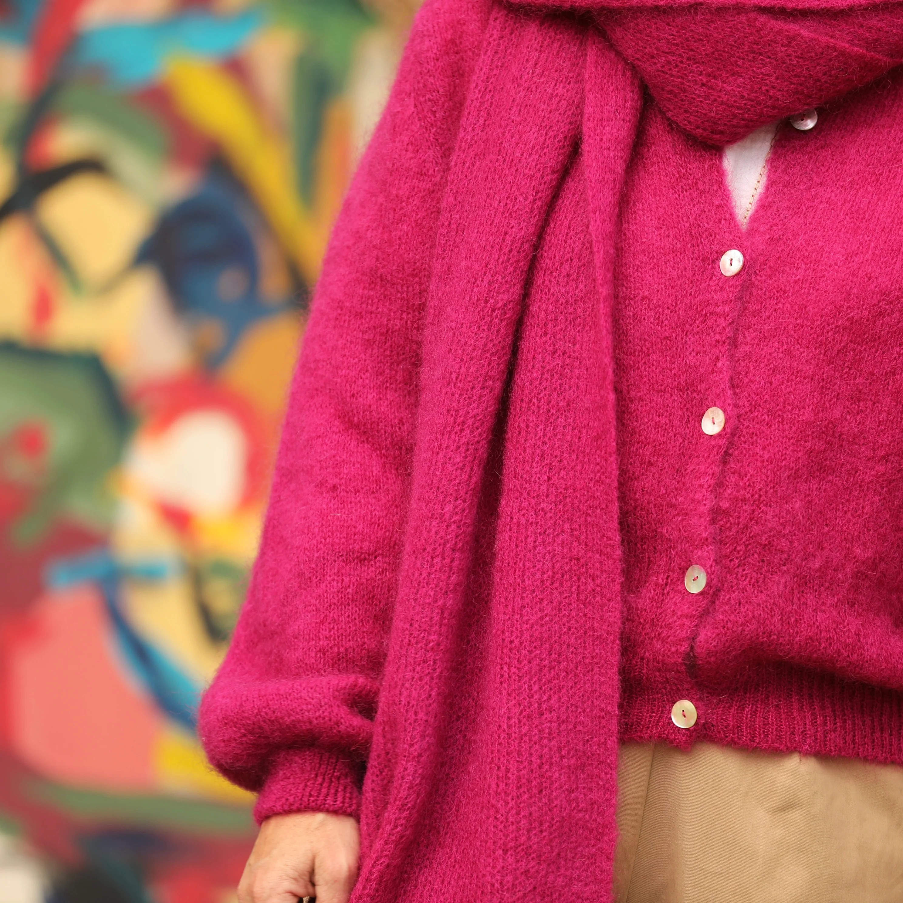 Gilet Sélène -Framboise - Image 2
