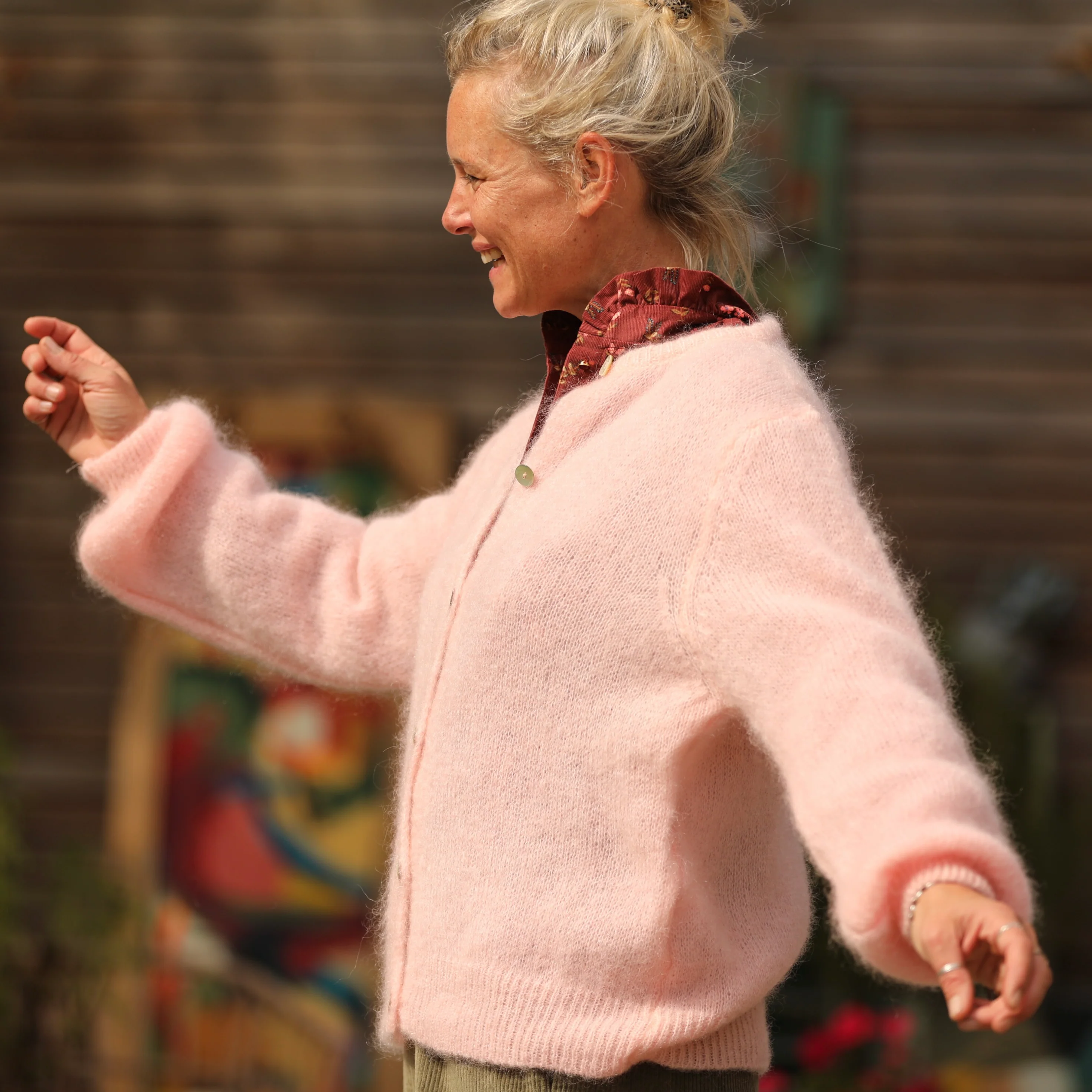 Gilet Sélène - Rose dragé - Image 2