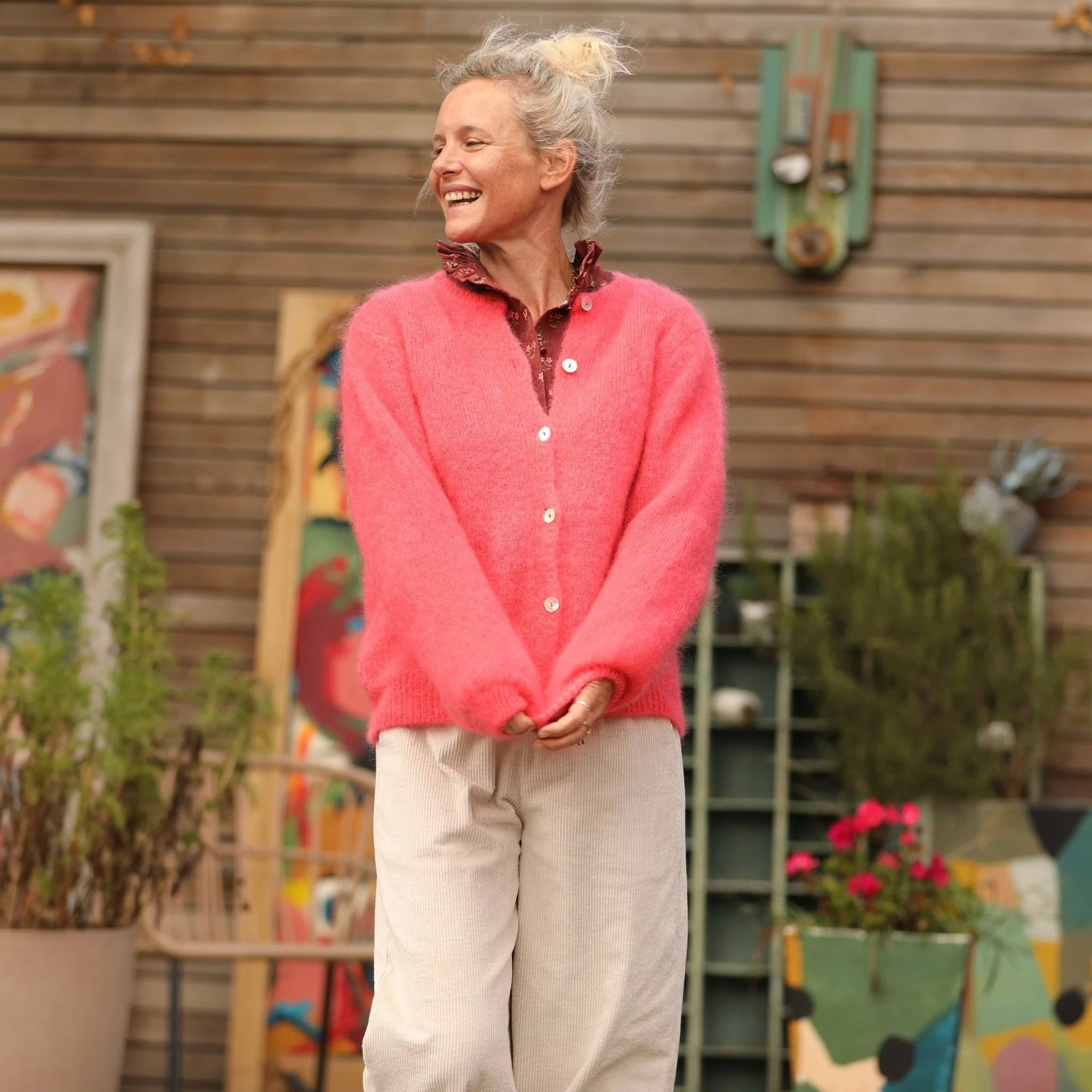 Gilet Sélène - Rose gourmand - Image 3