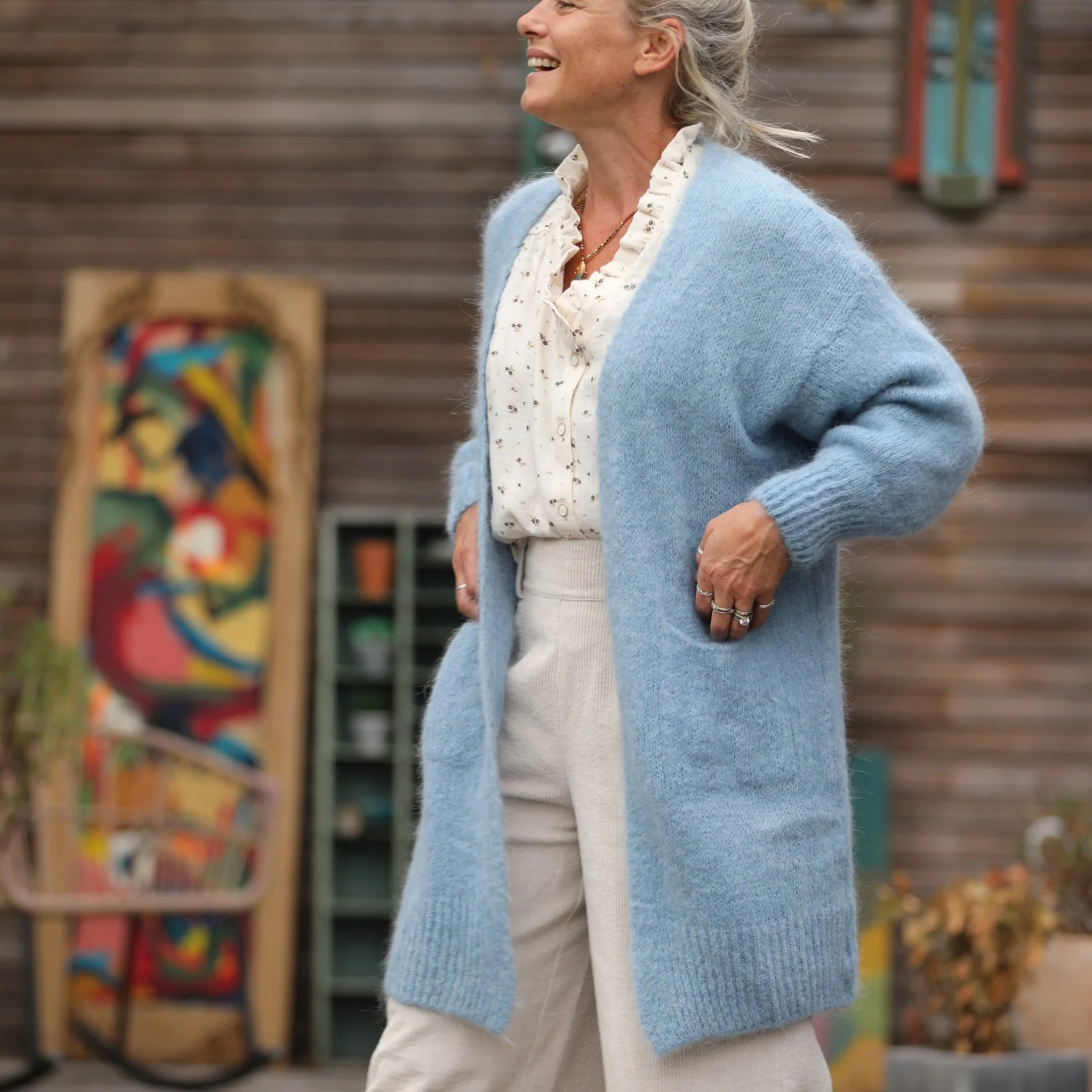 Gilet Naïs - Bleu ciel - Image 3