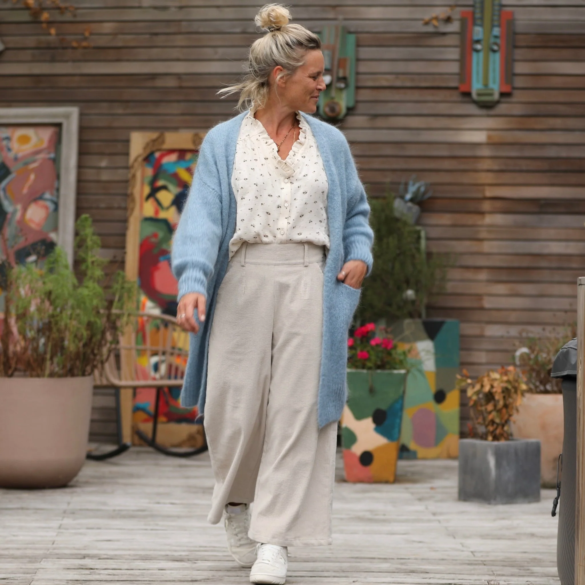 Gilet Naïs - Bleu ciel - Image 4