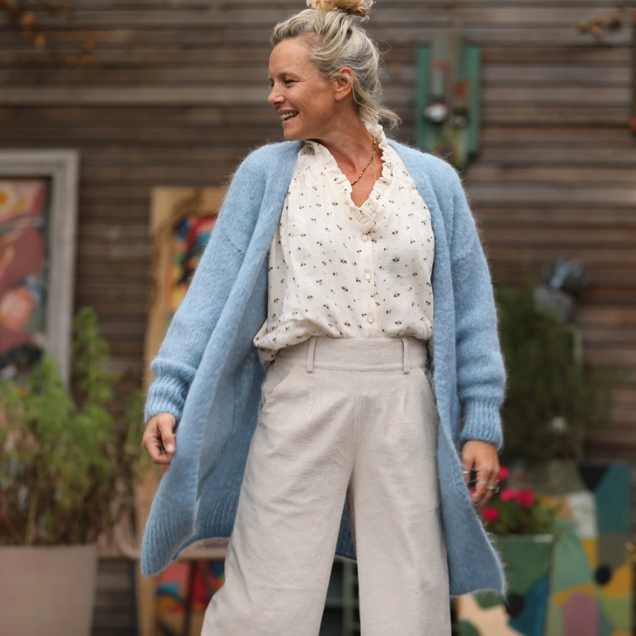 Gilet Naïs - Bleu ciel - Image 5