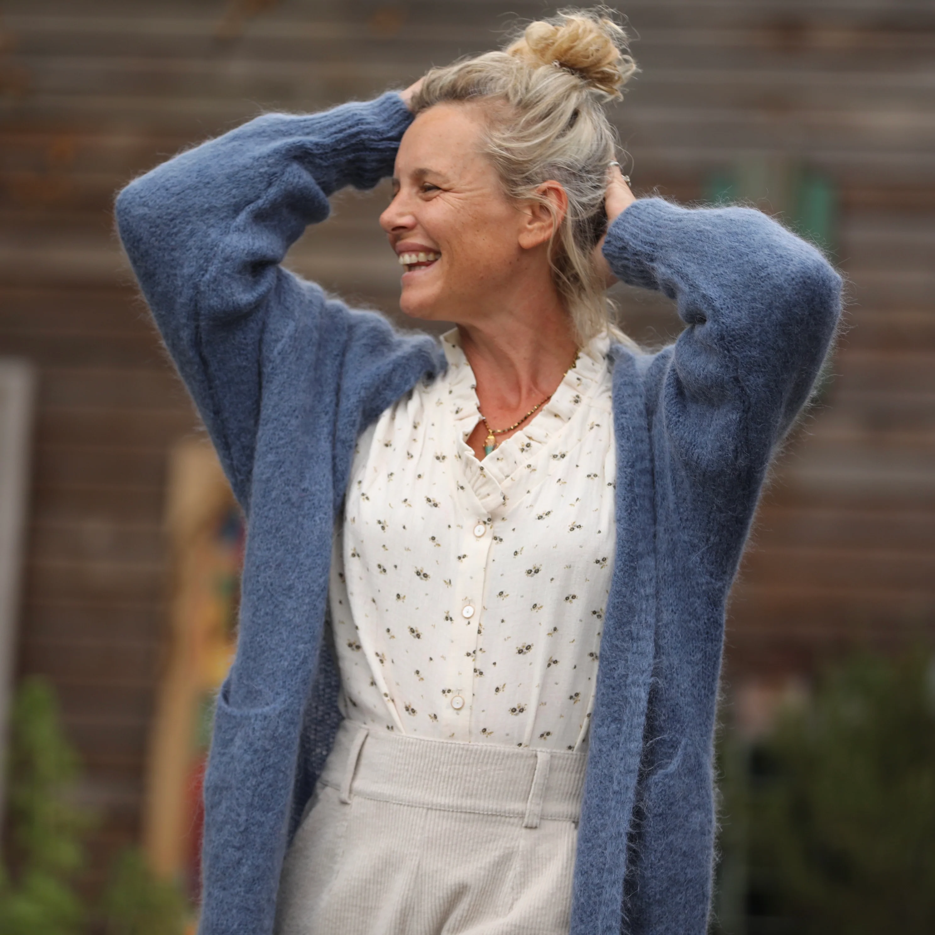 Gilet Naïs - Bleu myosotis - Image 3