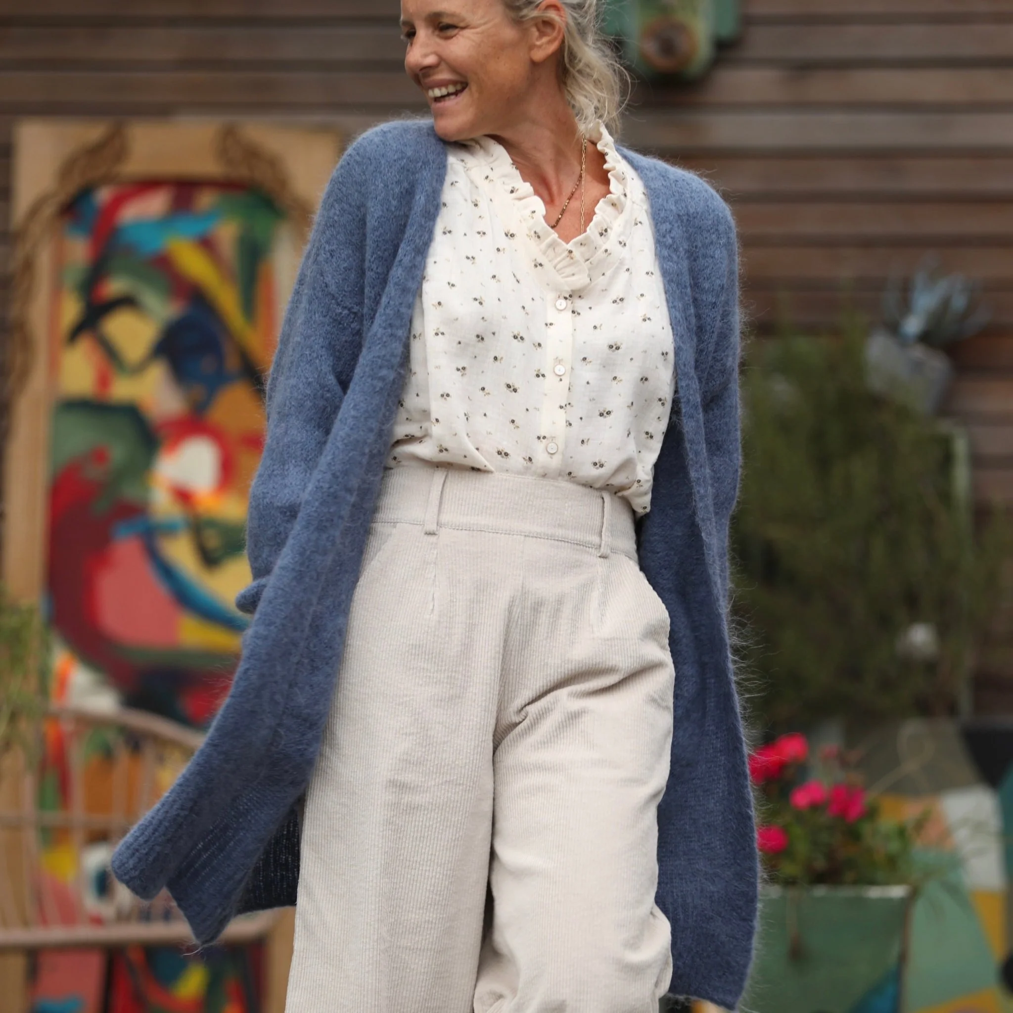 Gilet Naïs - Bleu myosotis - Image 5