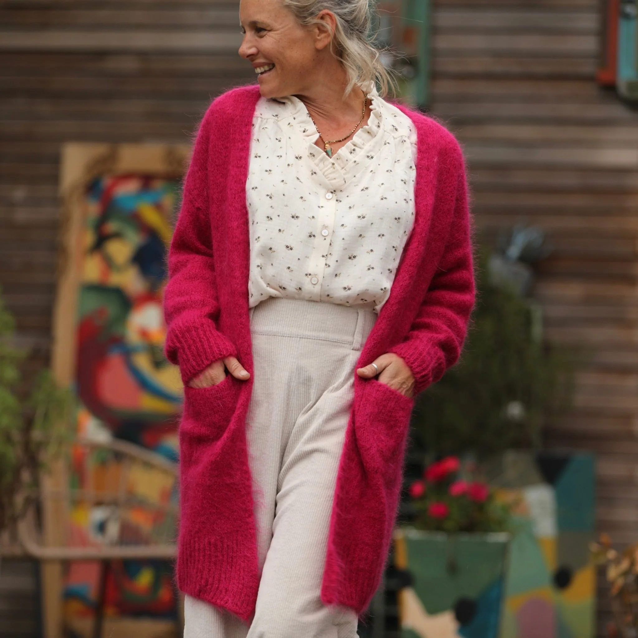 Gilet Naïs - Framboise - Image 9