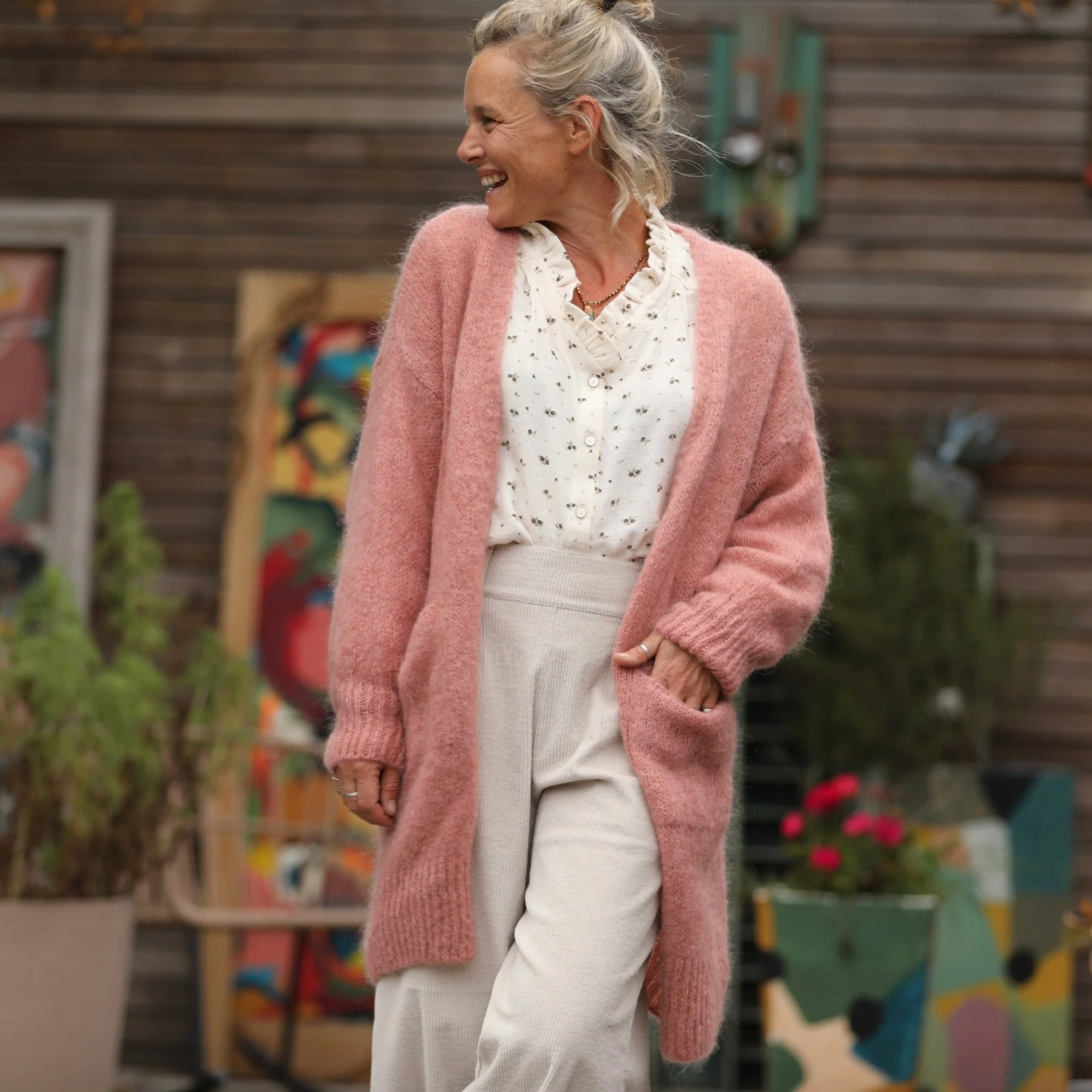 Gilet Naïs - Rose boisé
