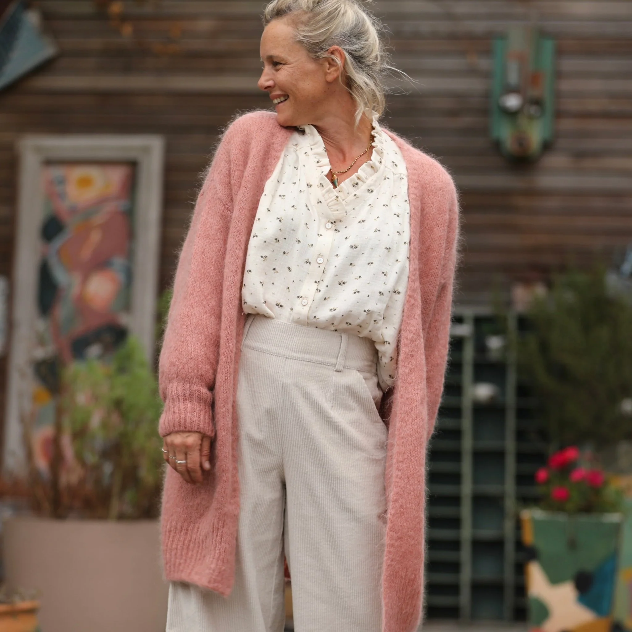 Gilet Naïs - Rose boisé - Image 3