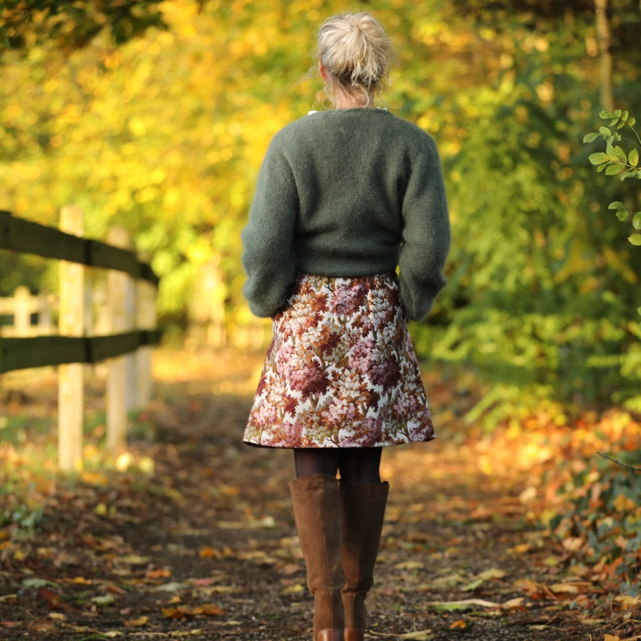 Jupe Maya - Jacquard Fleurs d'automne - Image 6