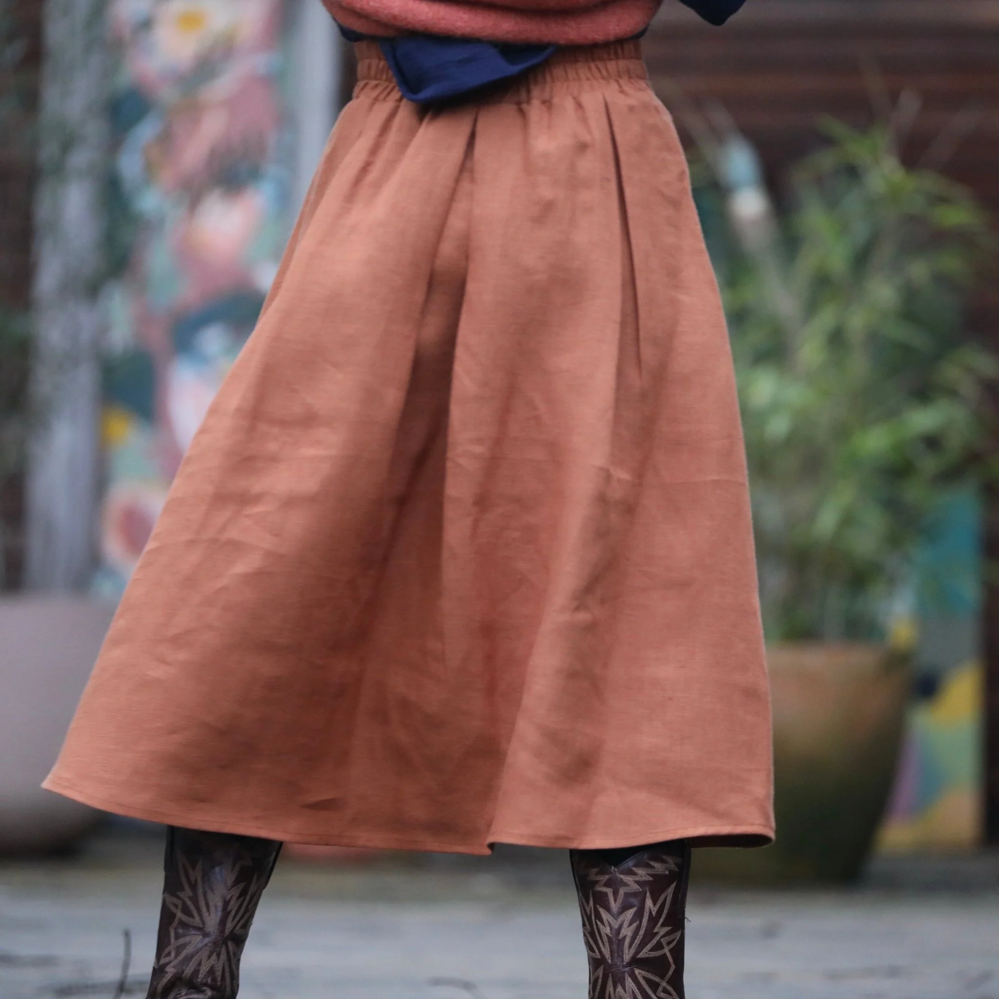 Jupe Othilie - lin terracotta - Image 12