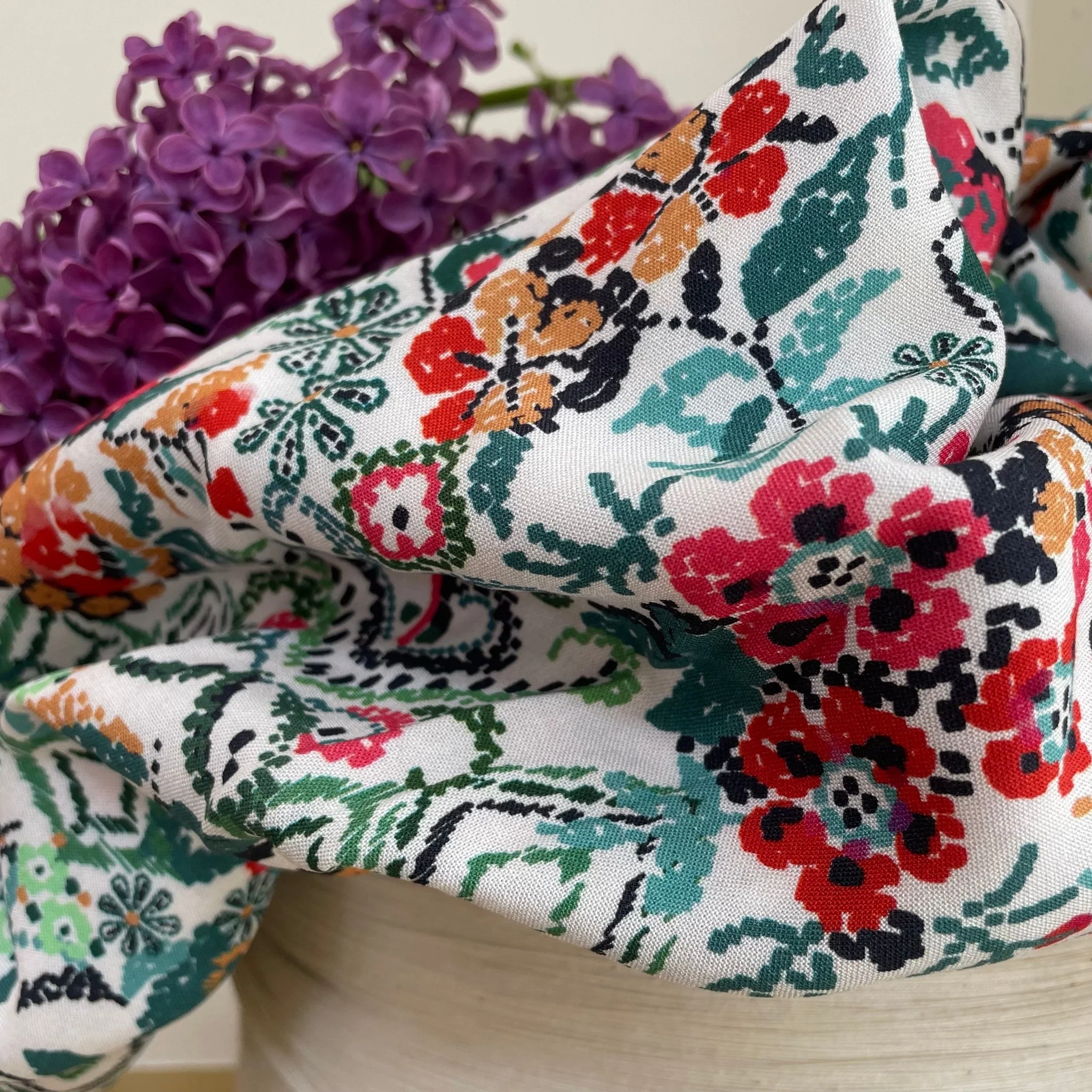 Jupe Rachelle Viscose fleurs d'Ousson - 1m de hauteur - Image 2