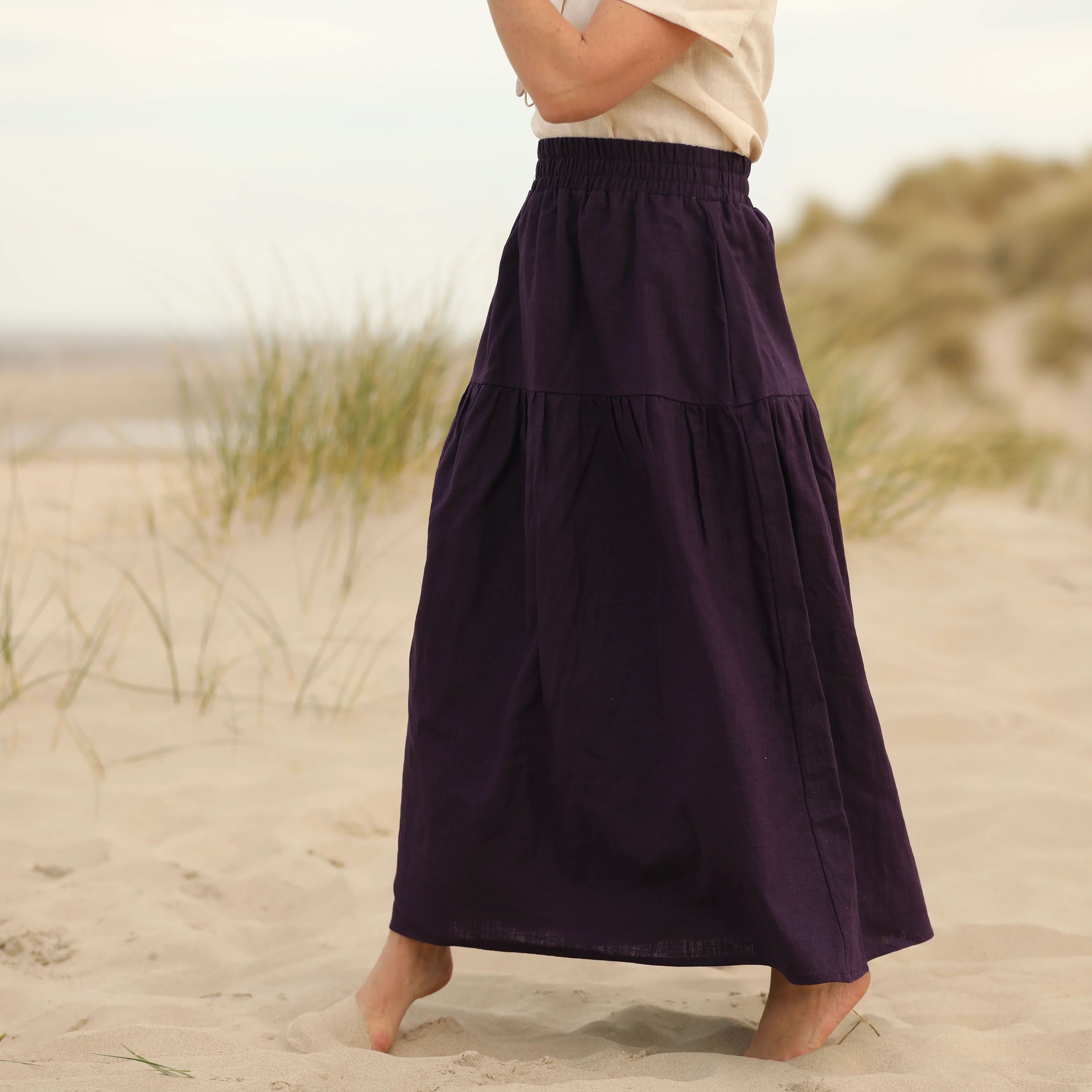 Jupe Sarah - lin prune - Image 5