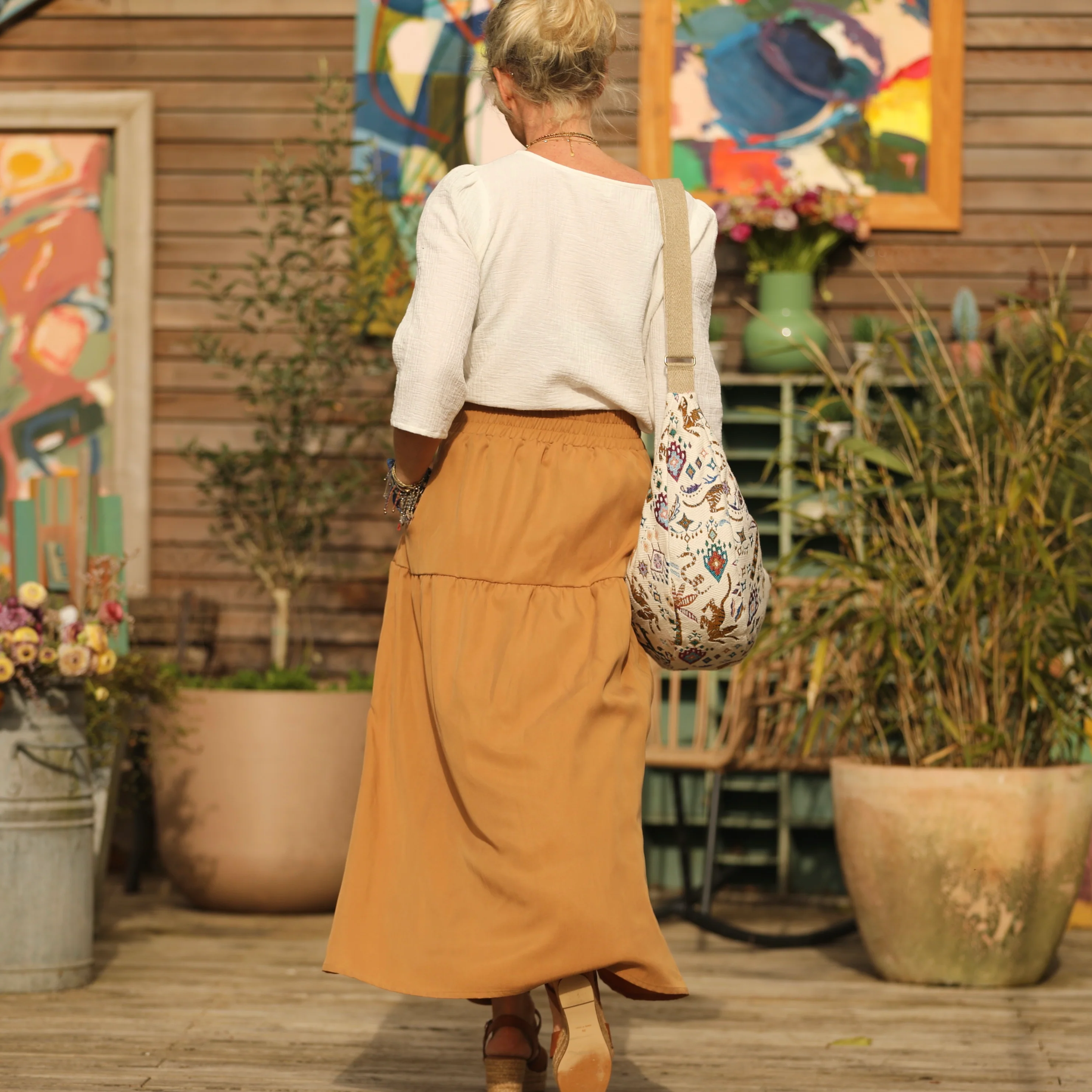 Jupe Sarah - lyocell camel - Image 3