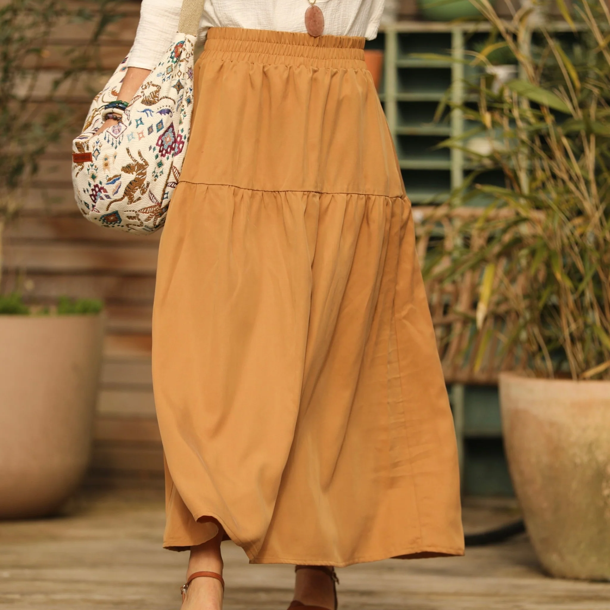 Jupe Sarah - lyocell camel - Image 4