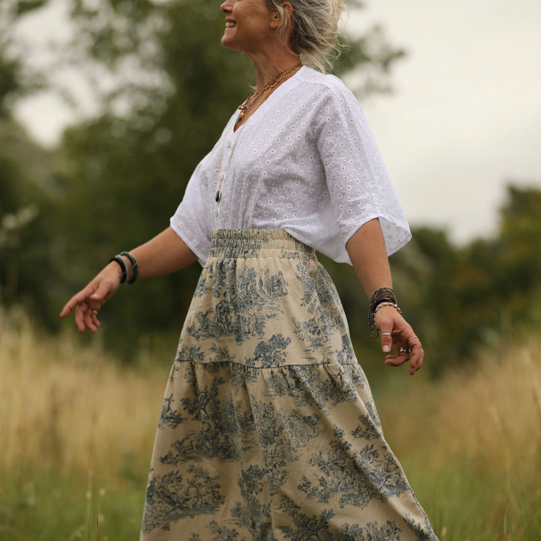 Jupe Sarah - toile de Jouy - Image 10