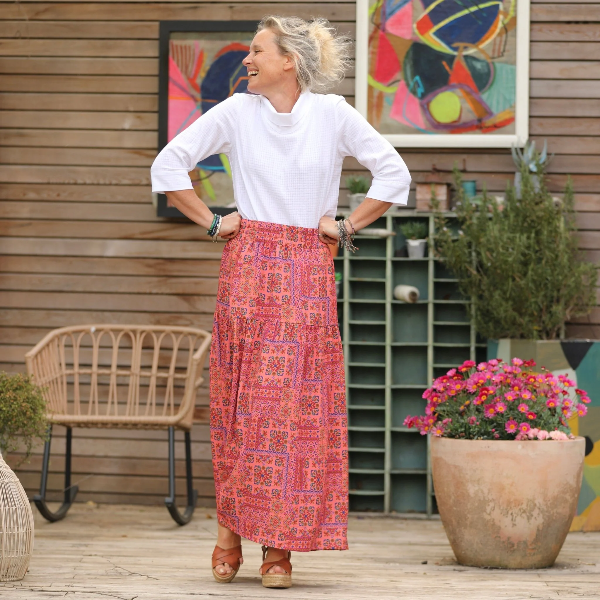 Jupe Sarah - viscose géométique peps' - Image 5