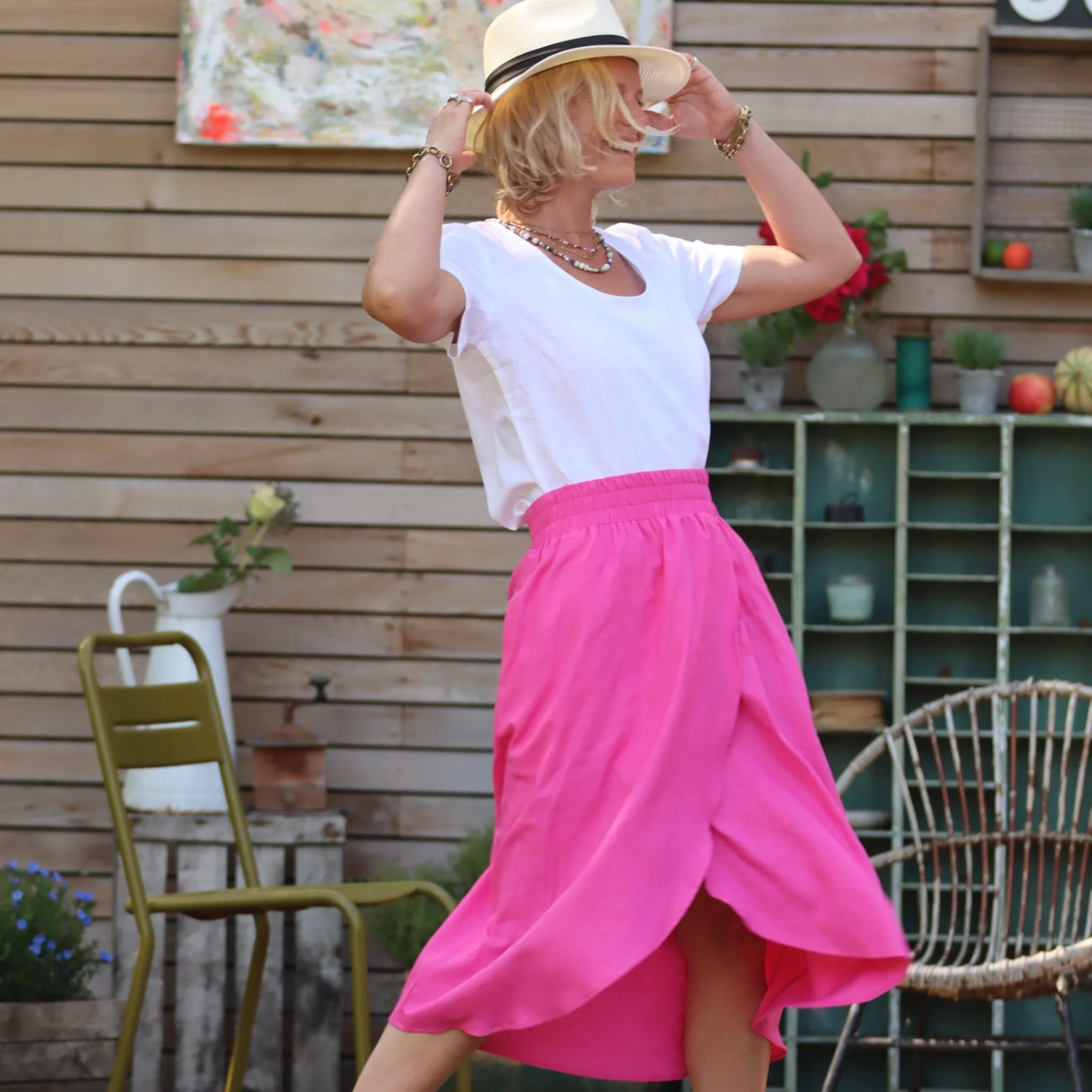 Jupe Tina lin fushia - Image 4