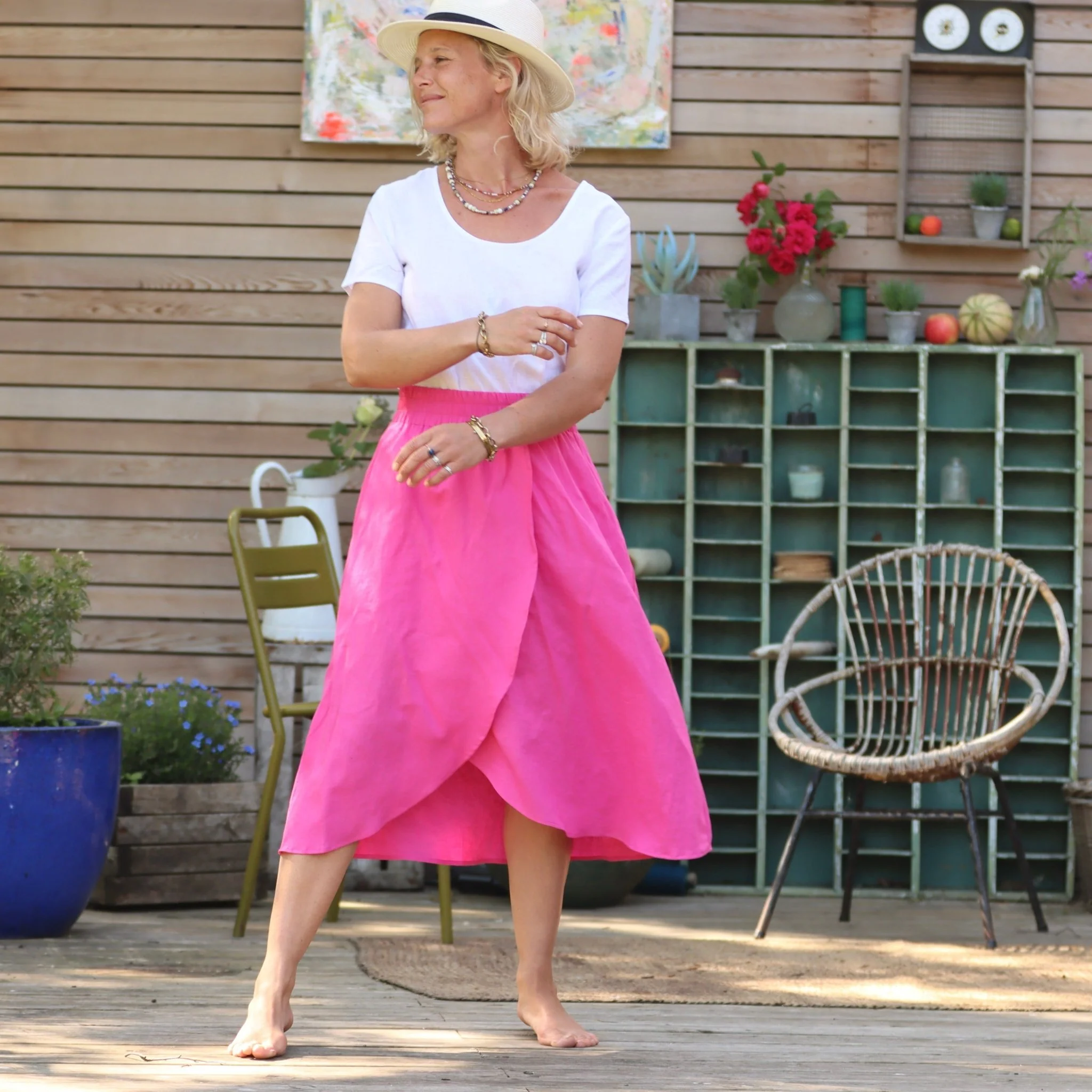 Jupe Tina lin fushia - Image 8