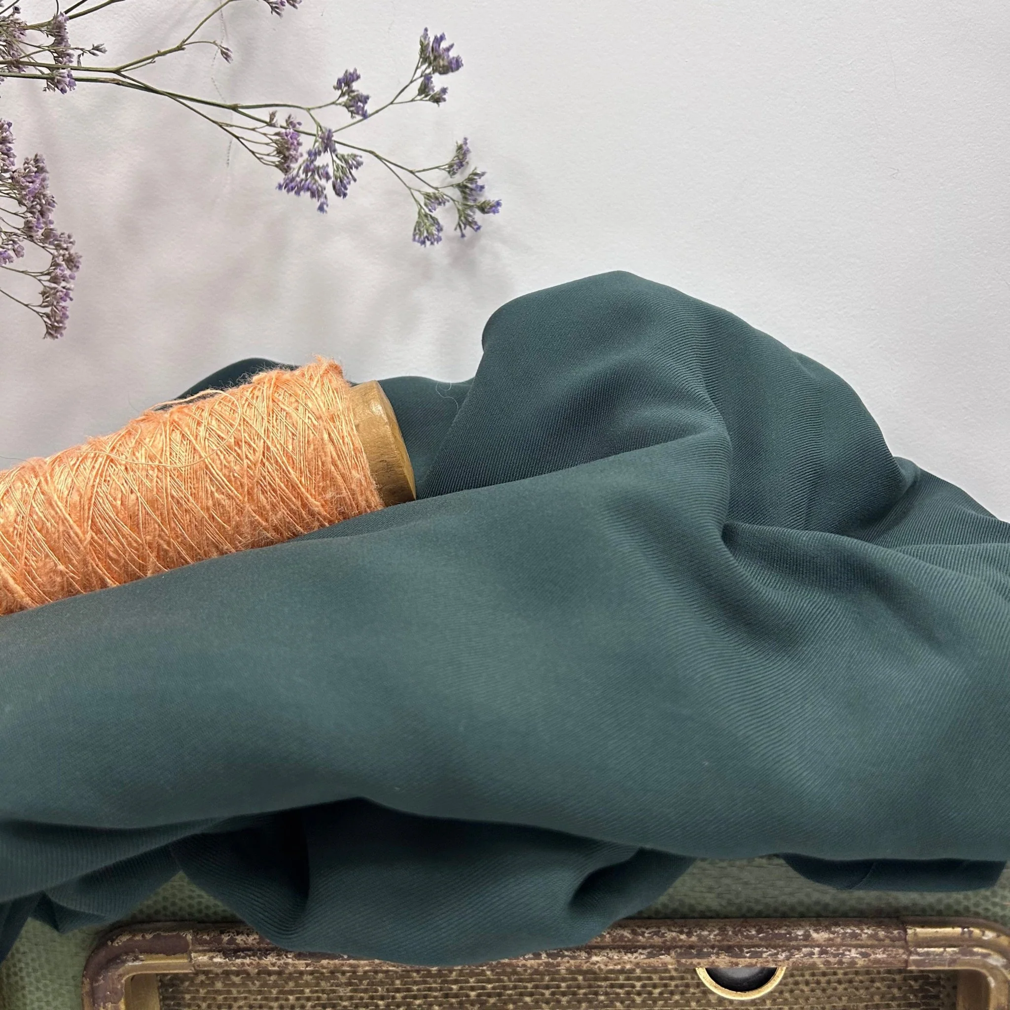 La combi India manches 3/4 en viscose vert anglais - Image 2