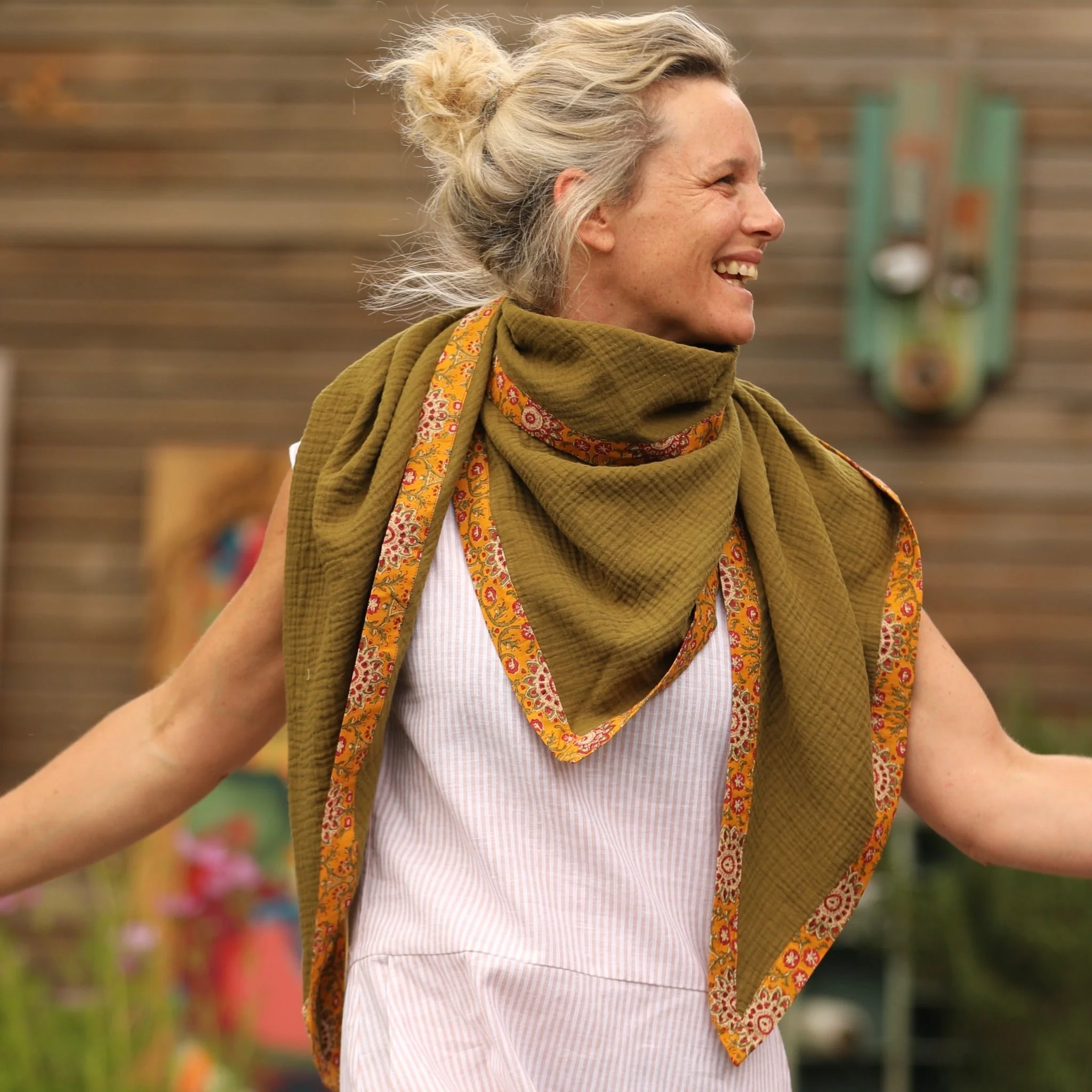 Le foulard Calista Kiwi/Tara
