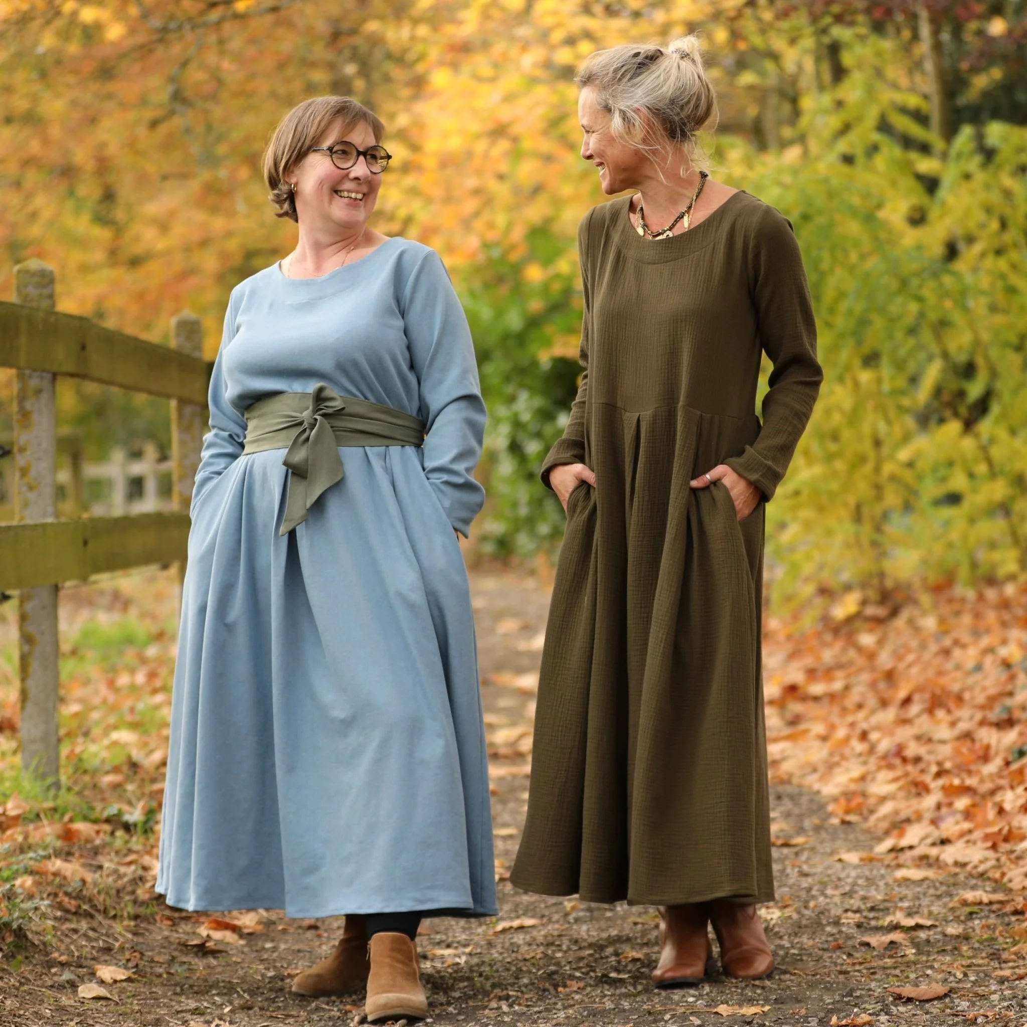 Robe Louisa - jean de coton bleu stone - Image 2