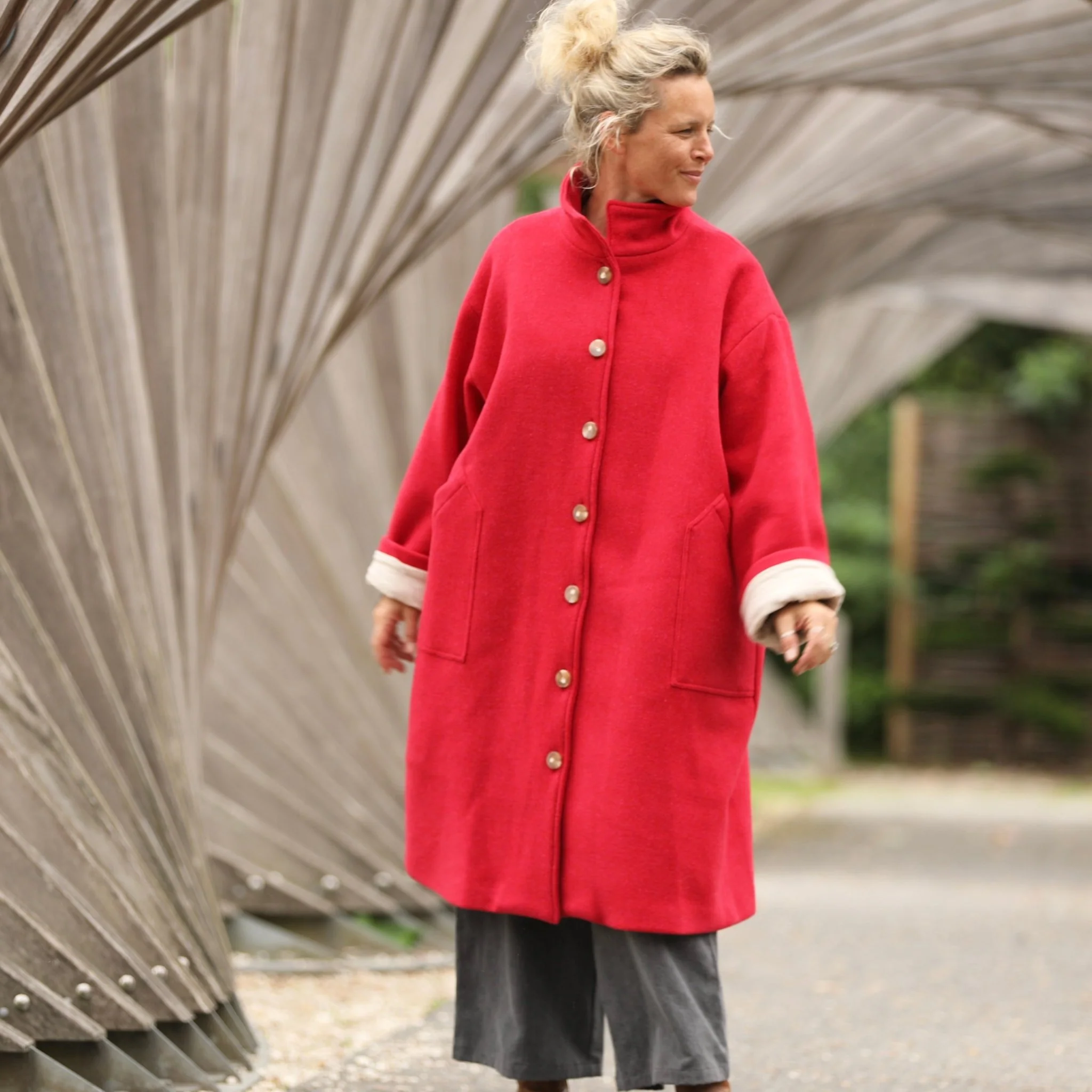 Manteau Arthur - rouge coquelicot - Image 3