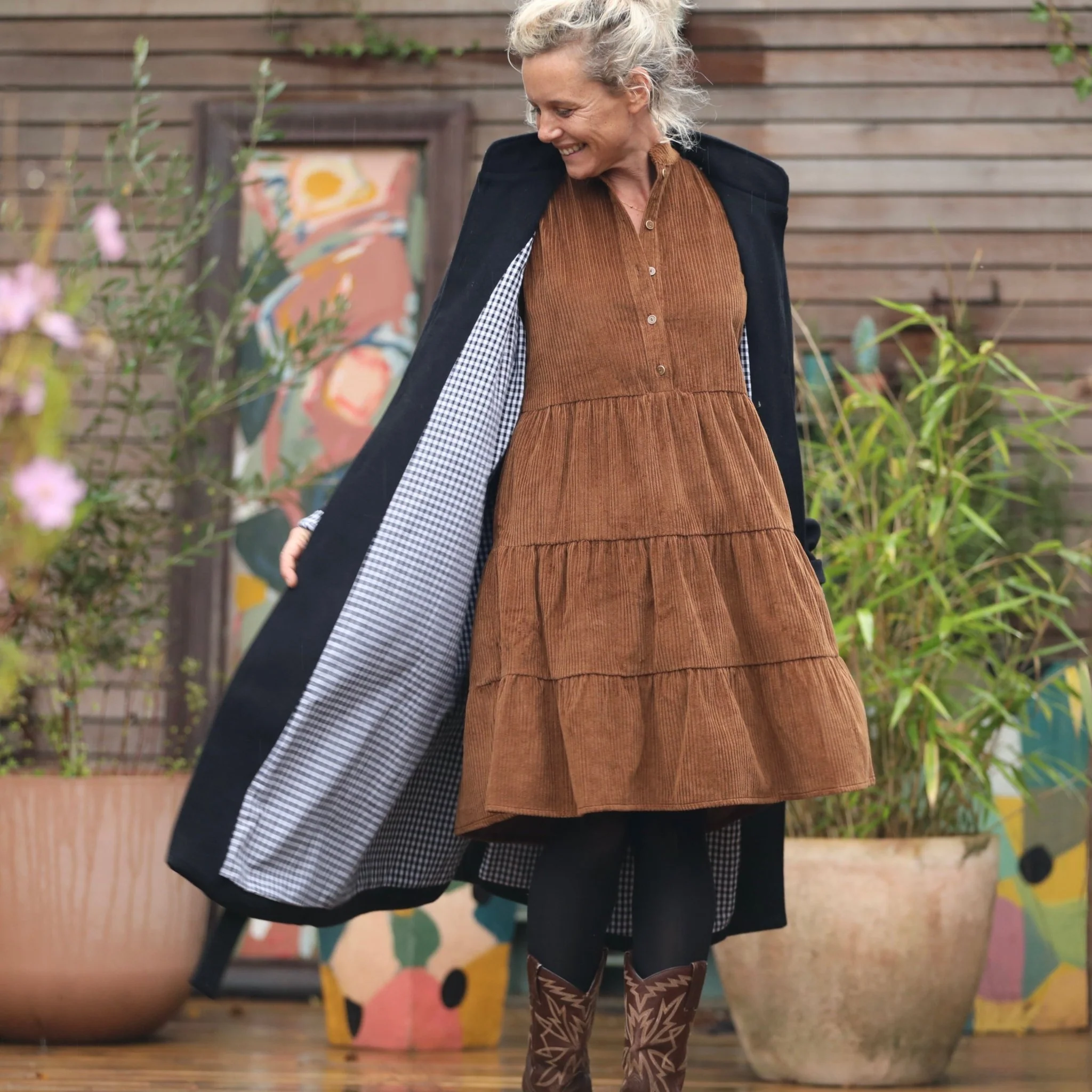 Manteau Paul long - lainage noir - Image 7