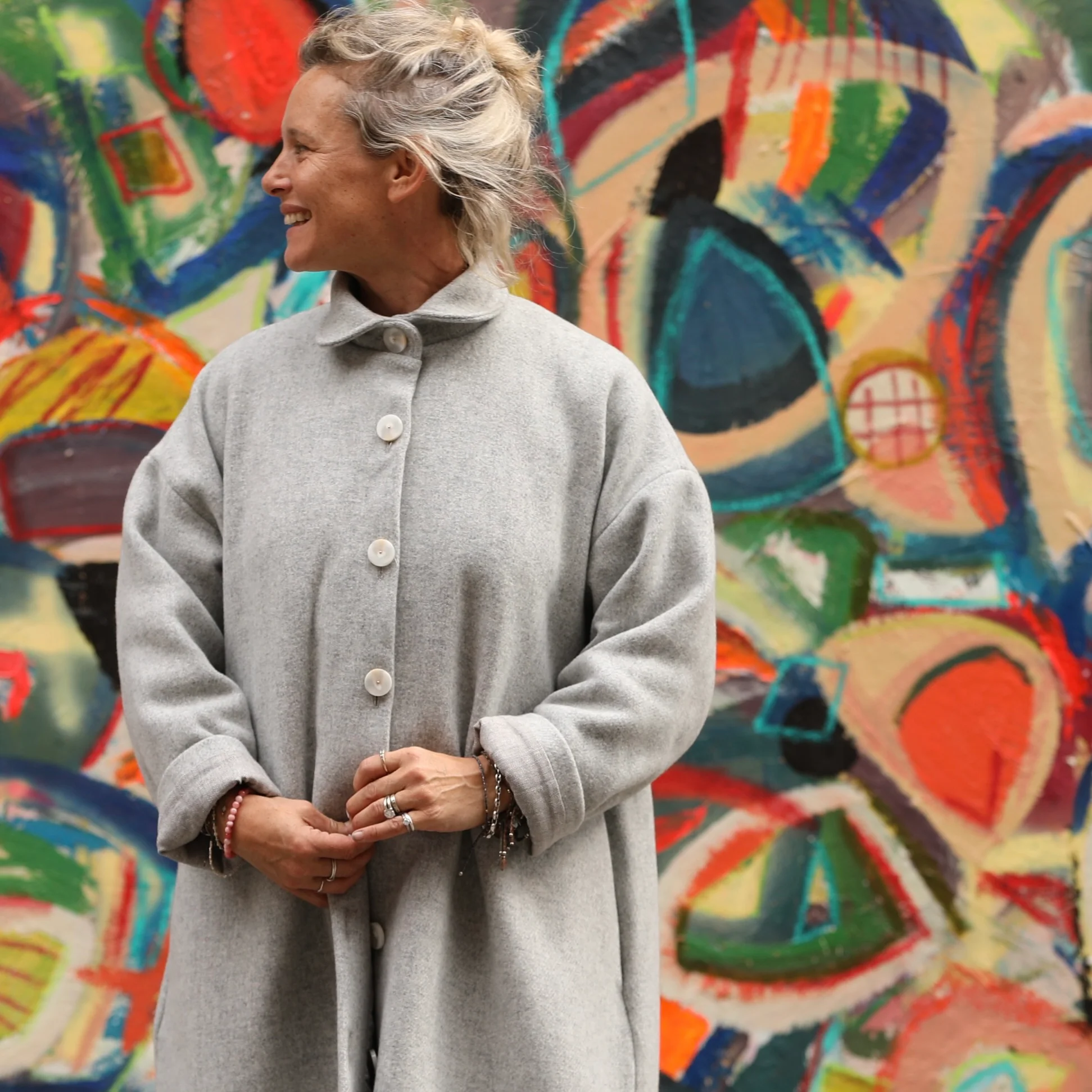Manteau Taïma - gris lumière - Image 3