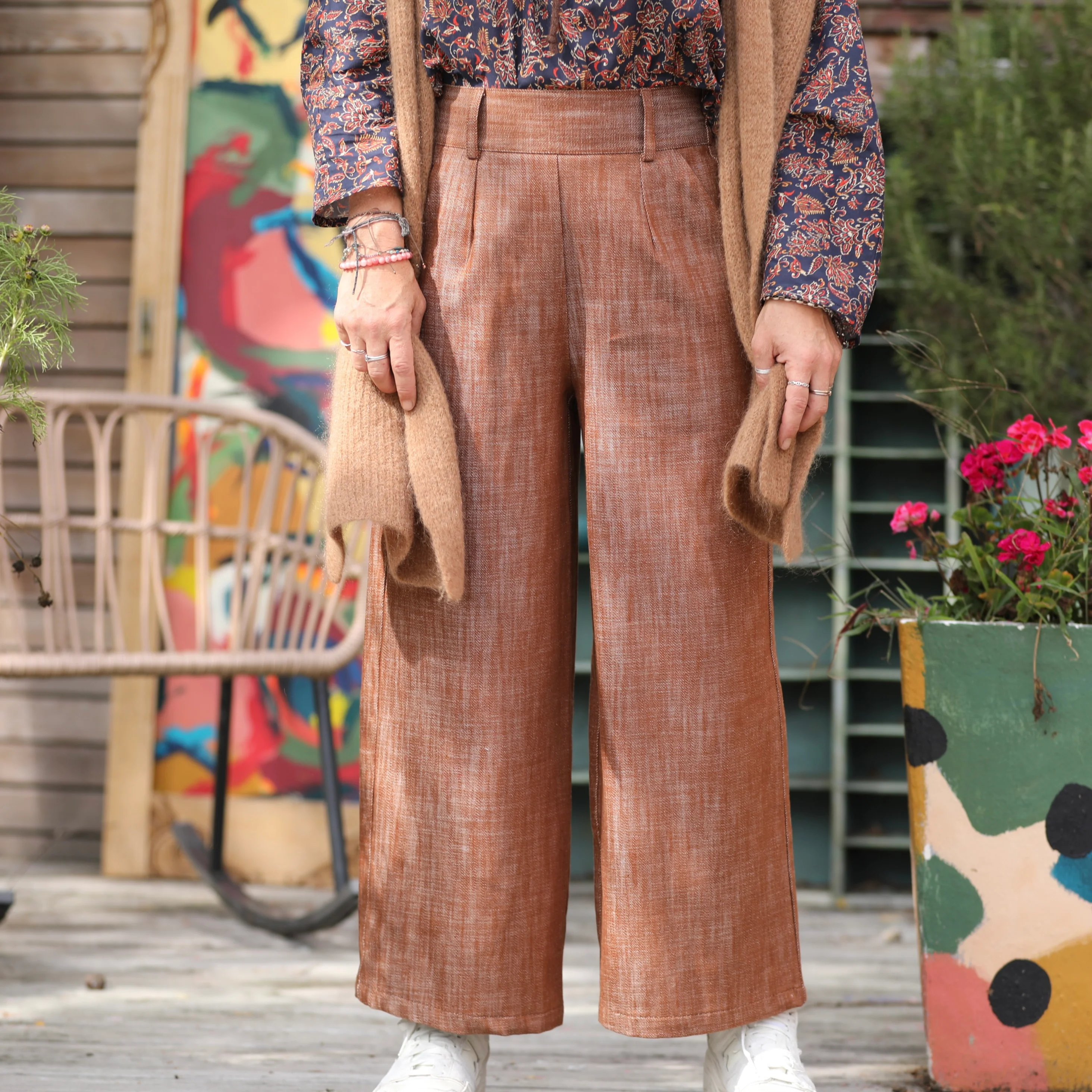 Pantalon Alex - Jean de coton chocolat - Image 6
