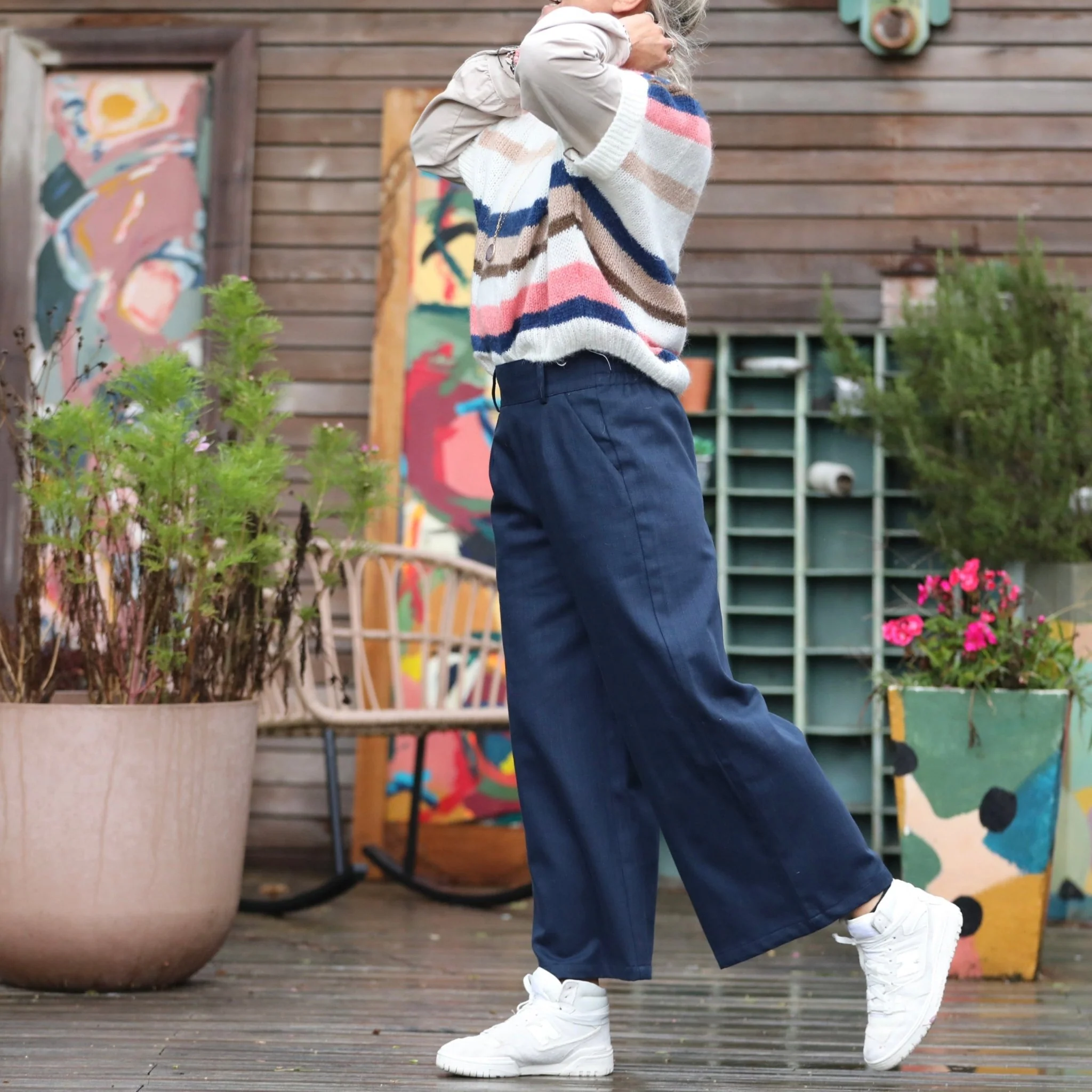 Pantalon Alex - Jean de coton marine - Image 2